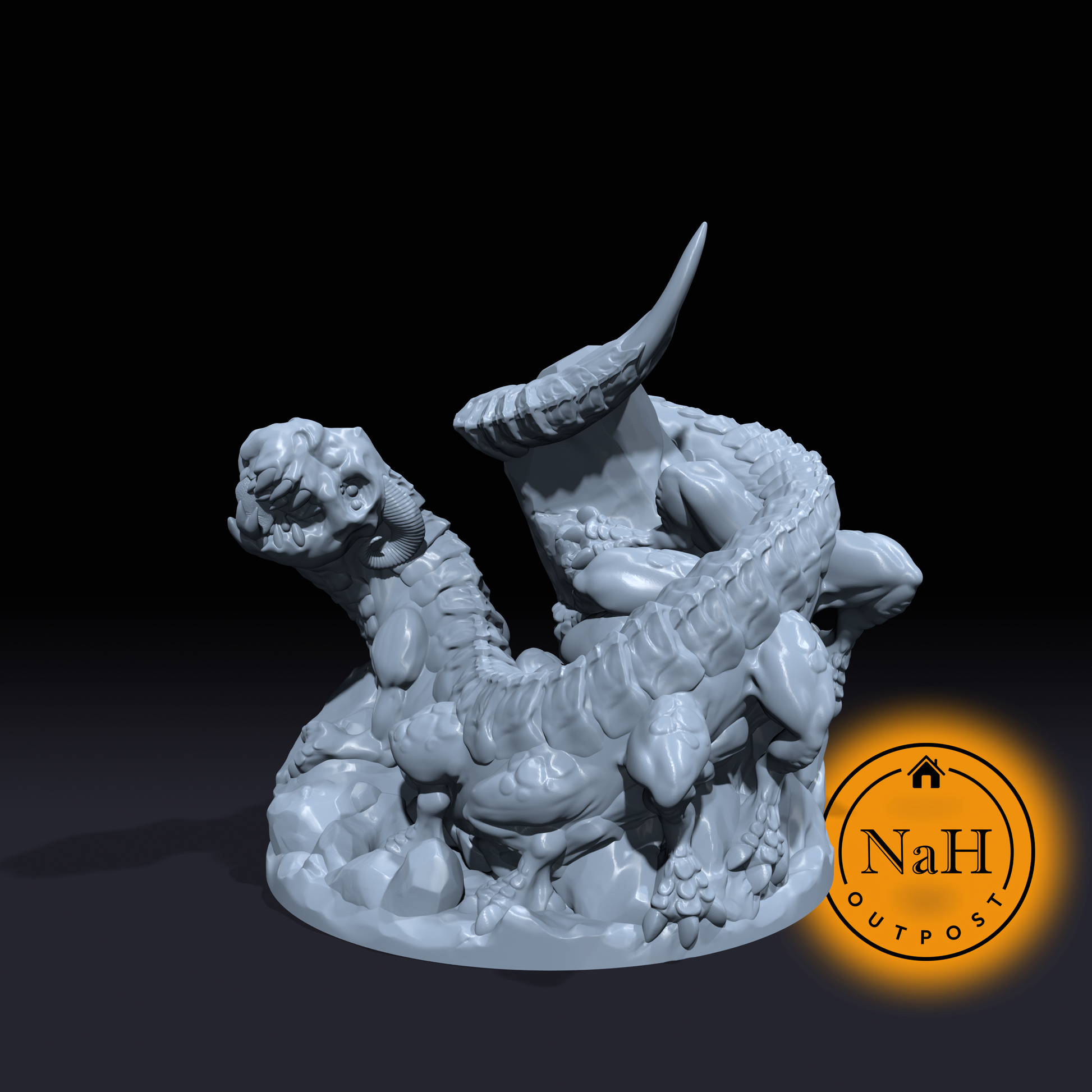 Thundercoil | Behir | Cavern Serpent | Dragon Miniature for Tabletop games like D&D and War Gaming