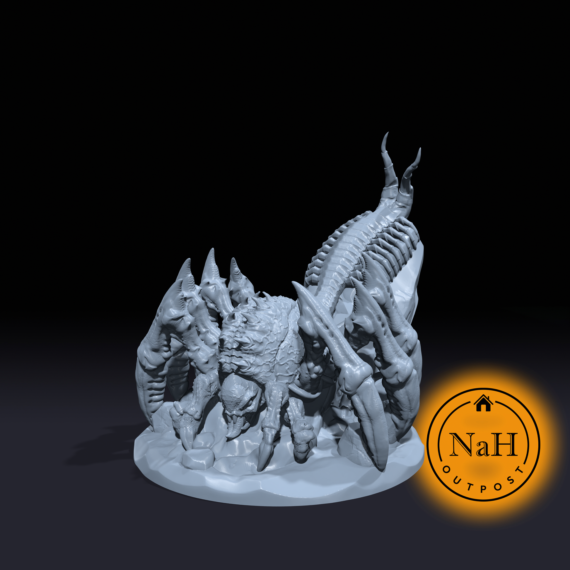 Chitinlash the Twisted | Centipede Spider | Monstrosity Miniature for Tabletop games like D&D 5e - TTRPG - War Gaming