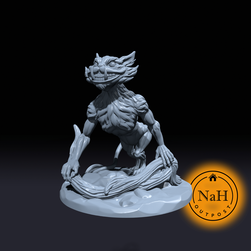 Whiskerfade the Trickster | Cheshire Cat | Miniature for Tabletop games like D&D and War Gaming