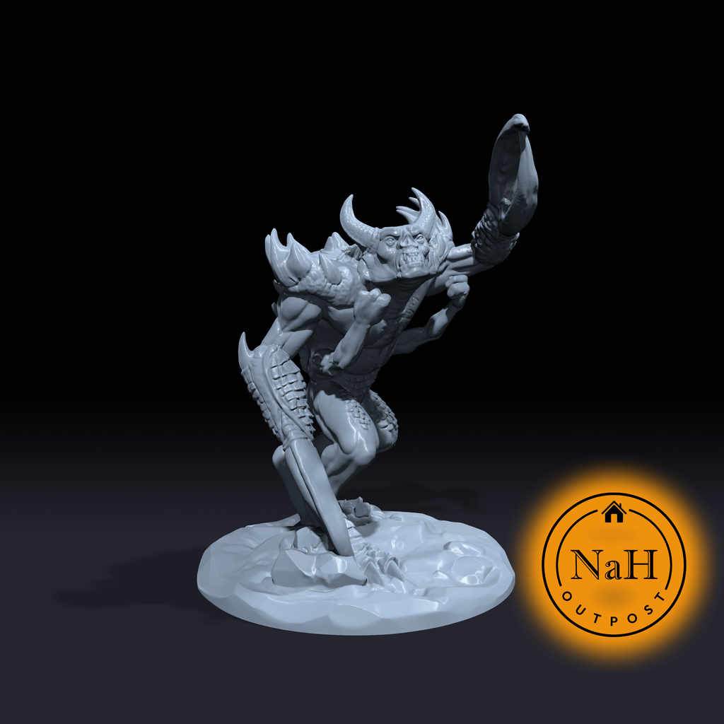 Kravax the Spellbreaker | Glabrezu | Clawed Demon | Miniature for Tabletop games like D&D and War Gaming