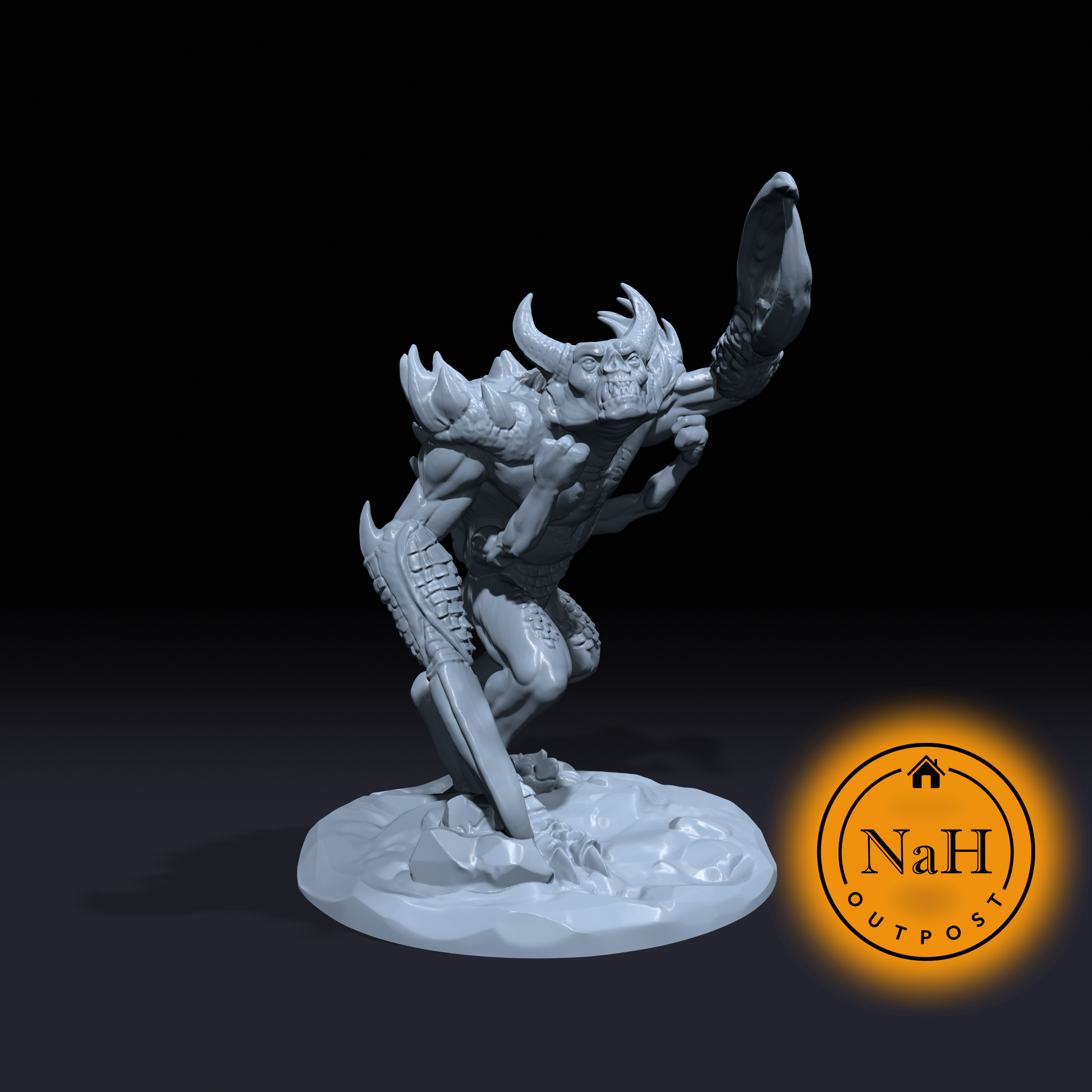 Kravax the Spellbreaker | Glabrezu | Clawed Demon | Miniature for Tabletop games like D&D and War Gaming