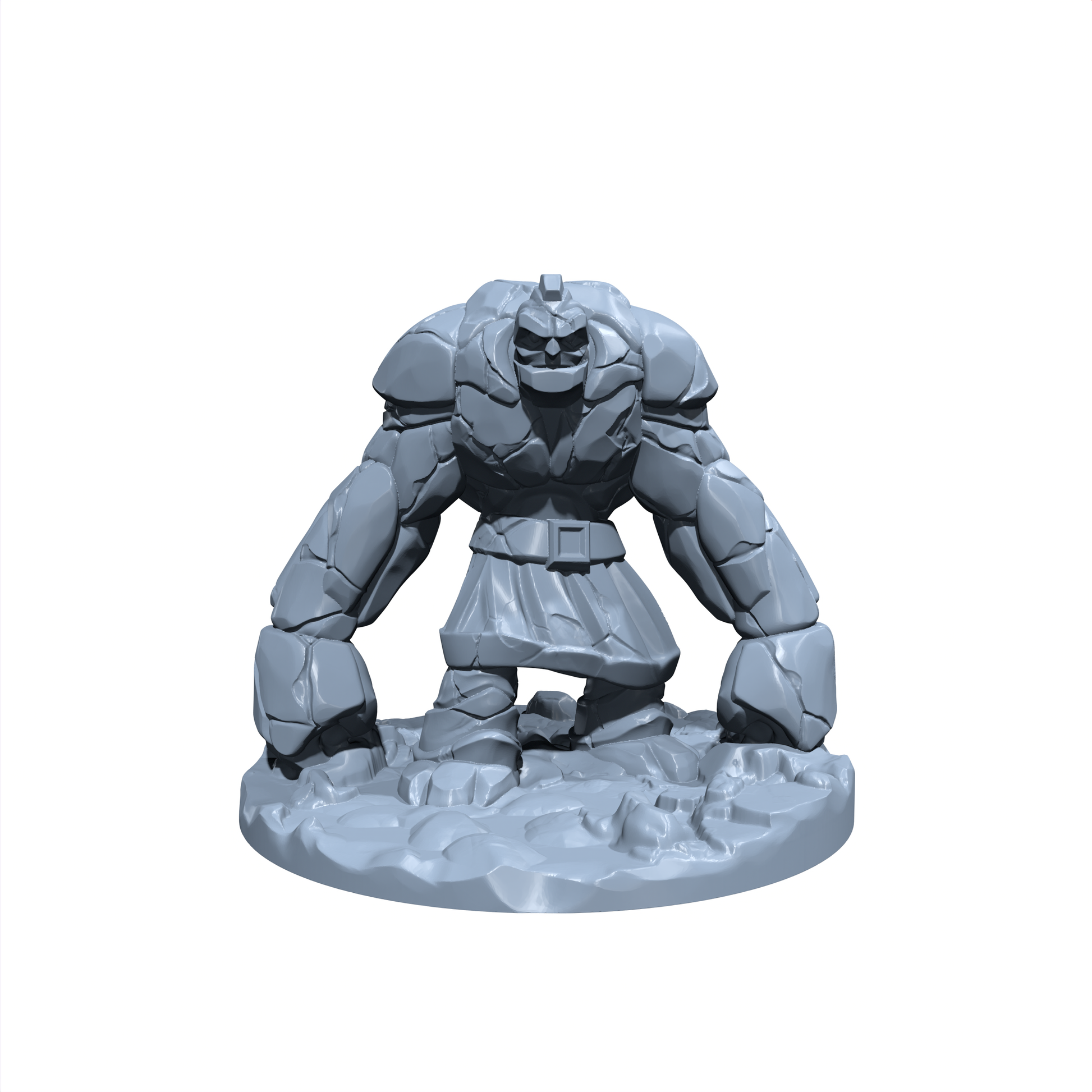 Cracklehide the Clay Golem | Miniature for Tabletop games like D&D and War Gaming