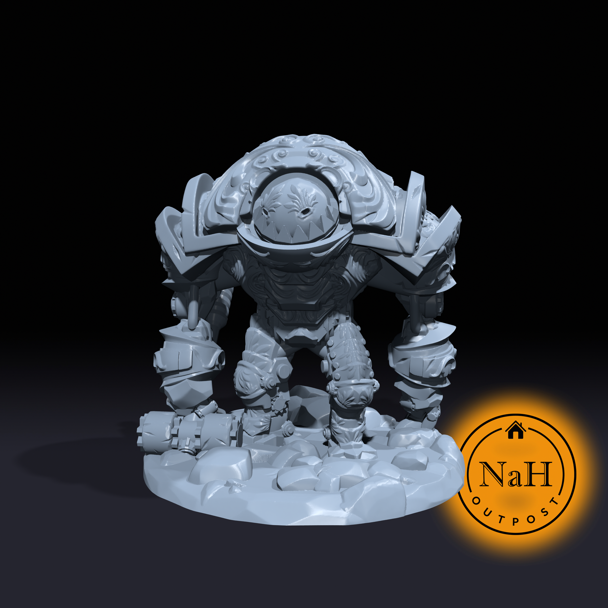Steelward the Enforcer | Battlebuilt Goliath | Clockwork Brute | Marut Miniature for Tabletop games like D&D and War Gaming