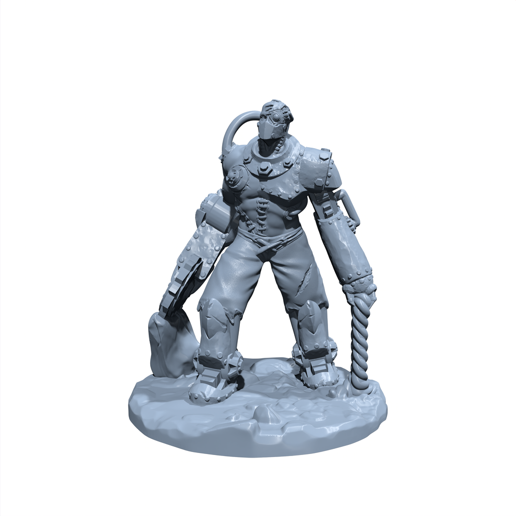 Ferrum Mend, the Mechanized Marvel |Clockwork Frankenstein | Half Forged | Construct Miniature for Tabletop games like D&D and War Gaming