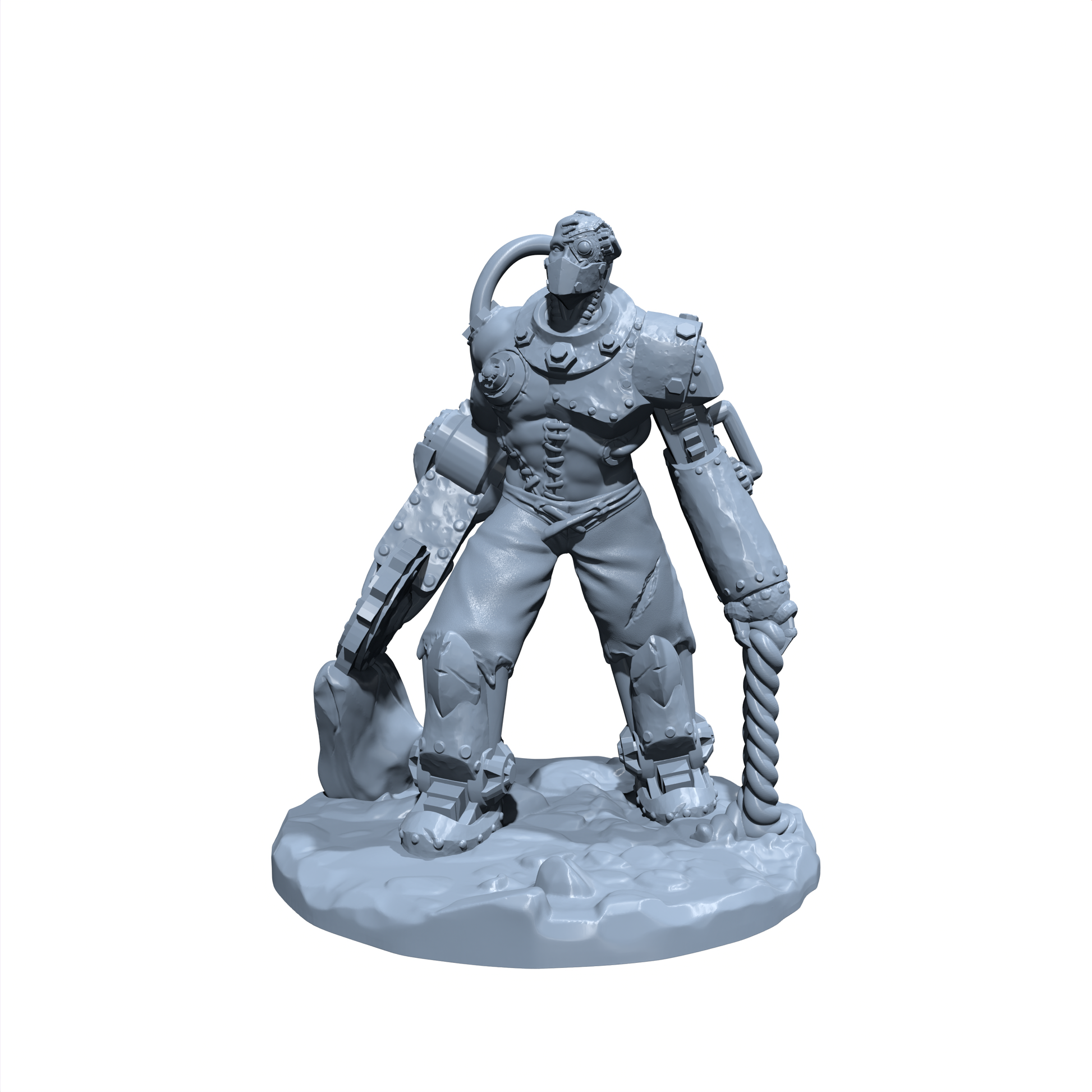 Ferrum Mend, the Mechanized Marvel |Clockwork Frankenstein | Half Forged | Construct Miniature for Tabletop games like D&D and War Gaming