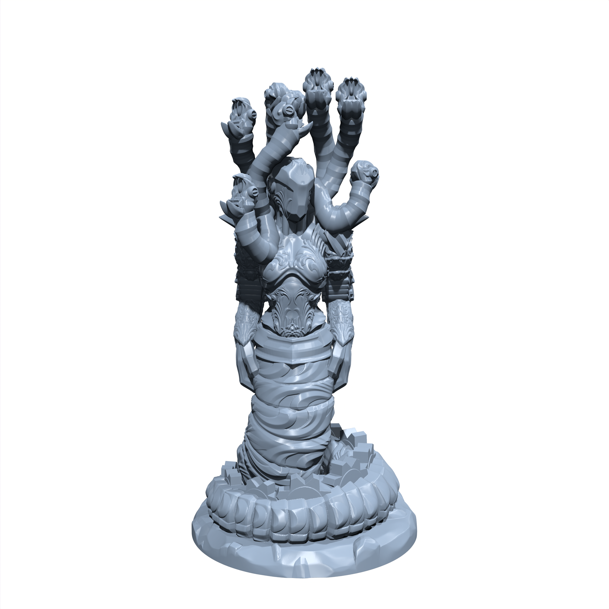 Metallia Serpentlace | Battlebuilt Snake God | Clockwork Medusa | Miniature for Tabletop games like D&D and War Gaming