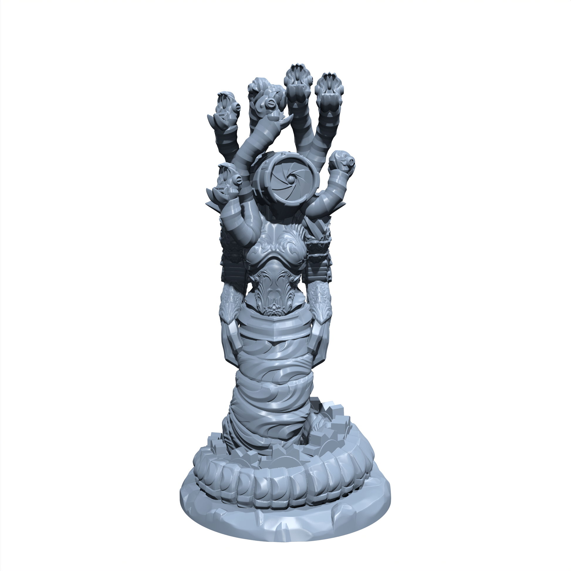Metallia Serpentlace | Battlebuilt Snake God | Clockwork Medusa | Miniature for Tabletop games like D&D and War Gaming