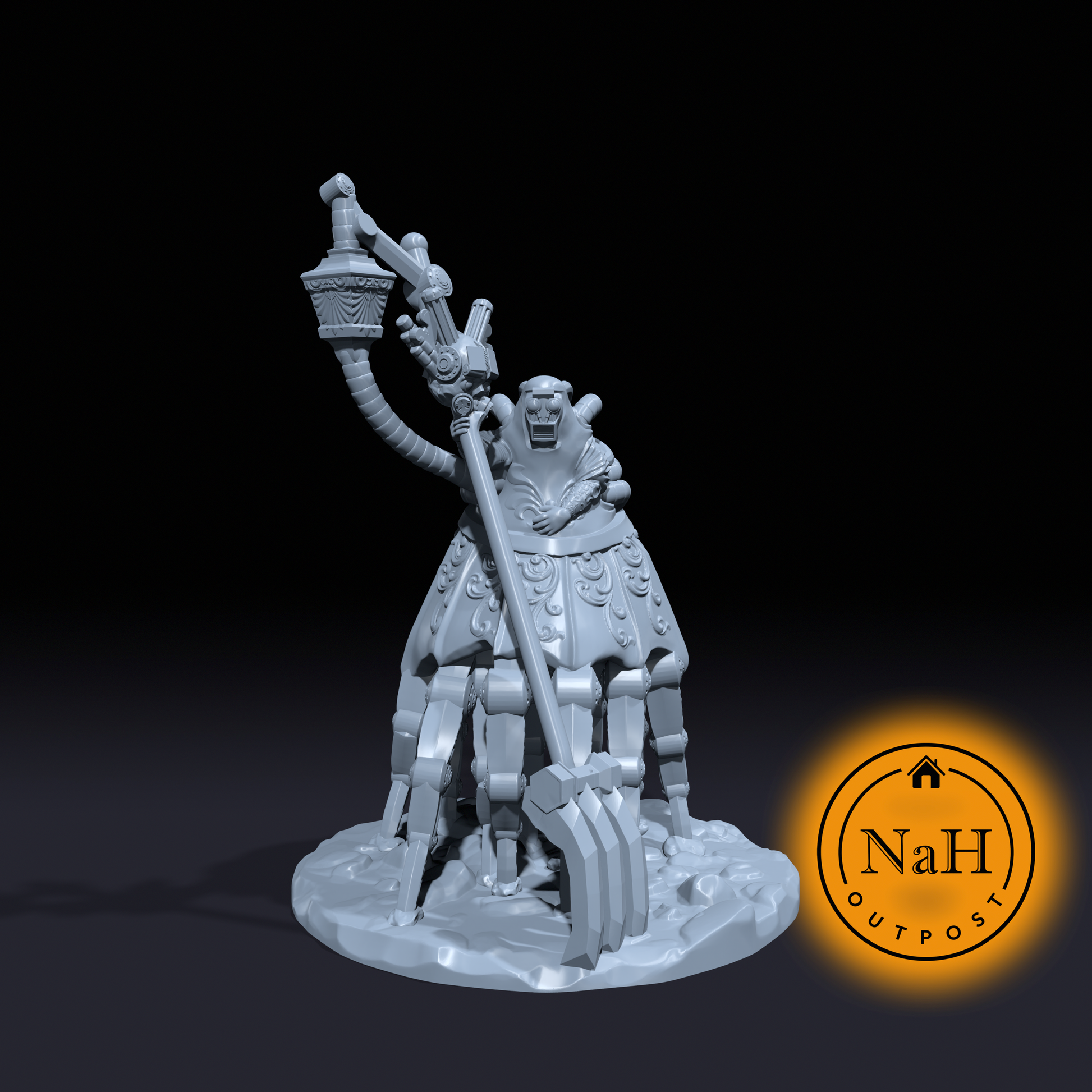 Araknos the Arcane Automaton | Clockwork Necromancer | Battle Built Cleric Miniature for Tabletop games like D&D and War Gaming