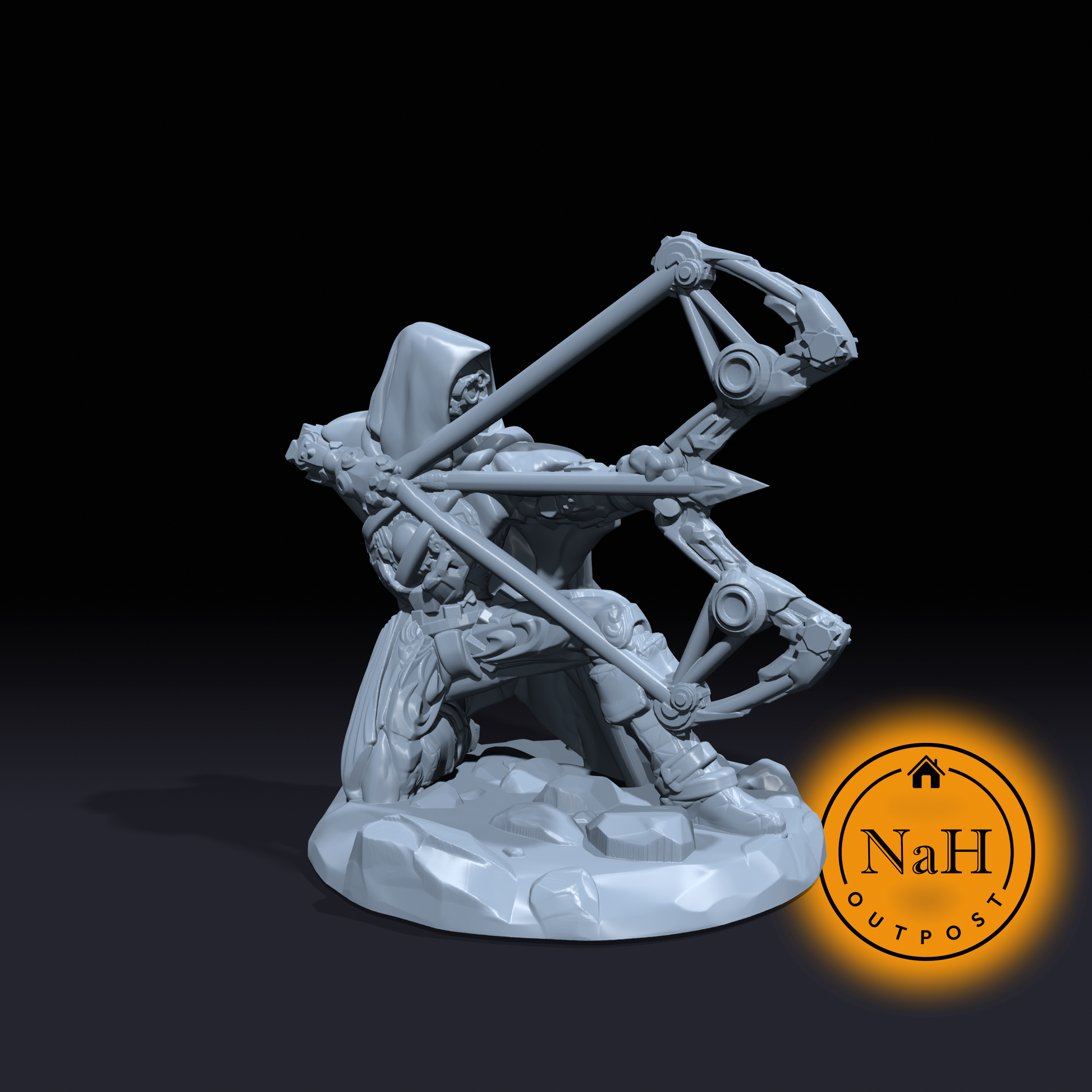 Lyria Stringforge | Battlebuilt Ranger | Clockwork Ranger | Miniature for Tabletop games like D&D and War Gaming