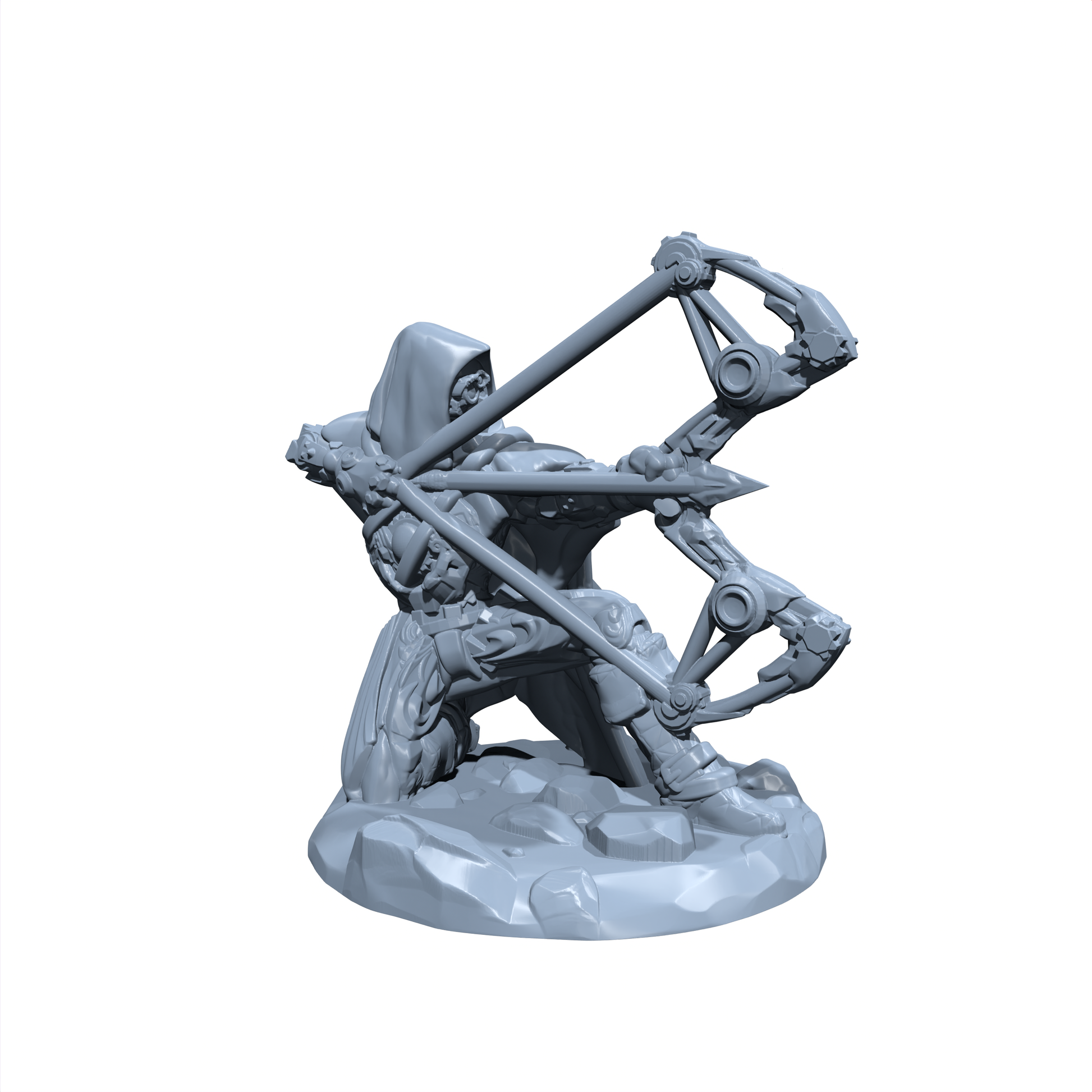 Lyria Stringforge | Battlebuilt Ranger | Clockwork Ranger | Miniature for Tabletop games like D&D and War Gaming