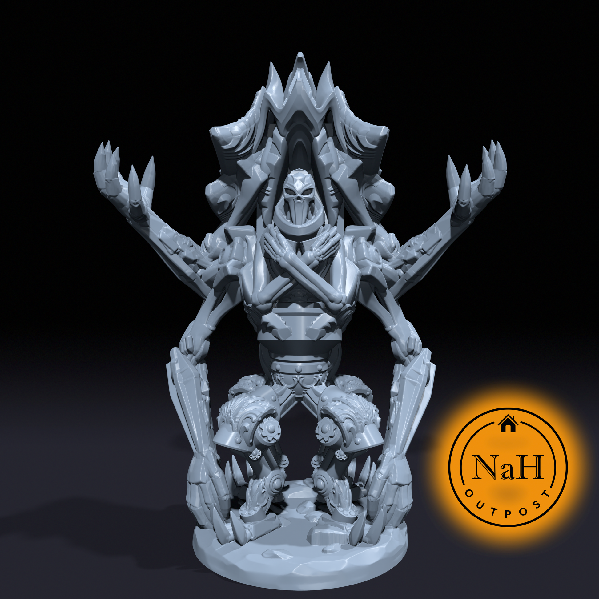 Marrowgear, the Ossuary Sentinel | Clockwork Tomb Walker | Miniature for Tabletop games like D&D and War Gaming