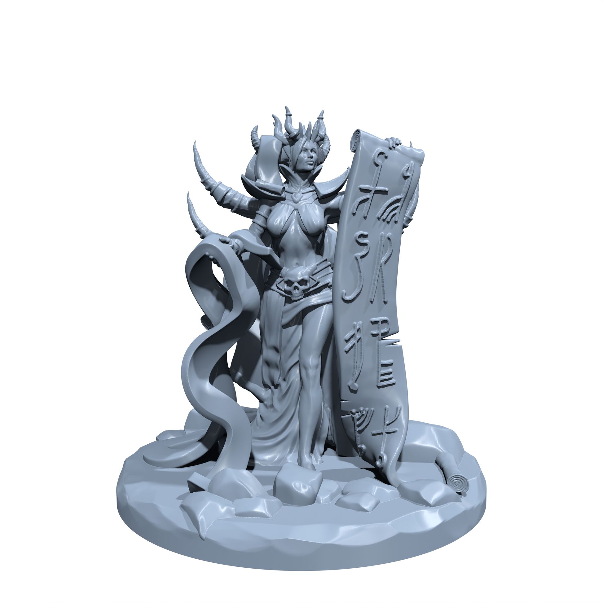Inferna the Pactcrafter | Contractual Fiend | Amnizu miniature for Tabletop games like D&D and War Gaming