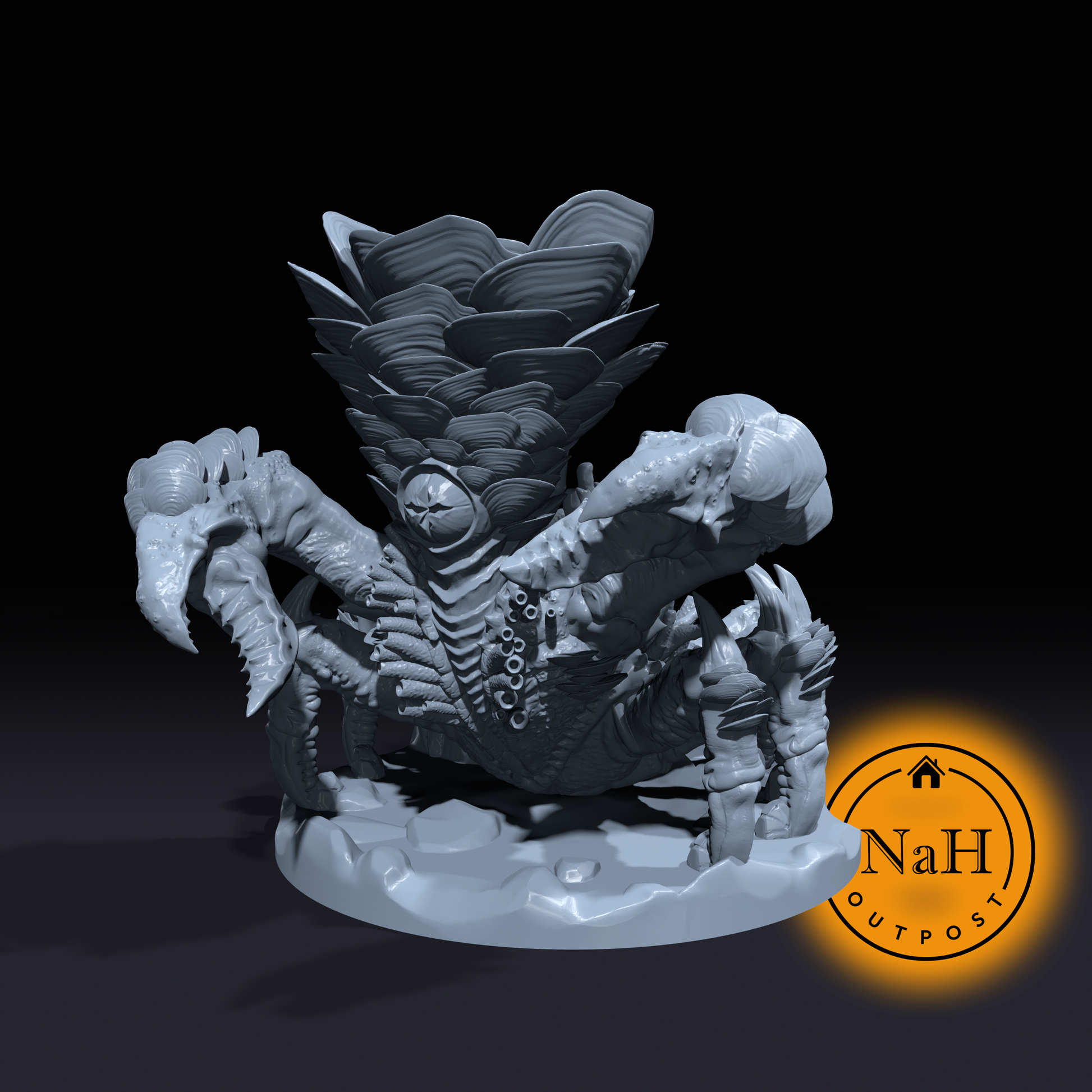 Reefclaw the Tidecaller | Coral Elemental |  Coral Reef Golem | Earth and Water Elemental Miniature for Tabletop games like D&D 5e and TTRPG  War Gaming