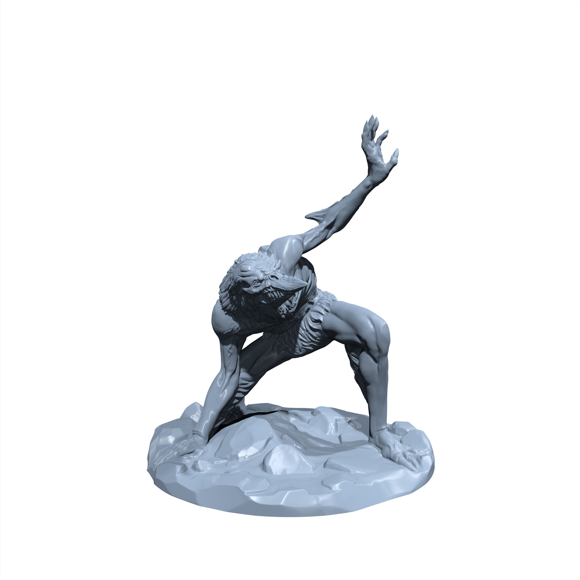 Shriekbeak the Shadowfeather | Corvidine | Miniature for Tabletop games like D&D and War Gaming