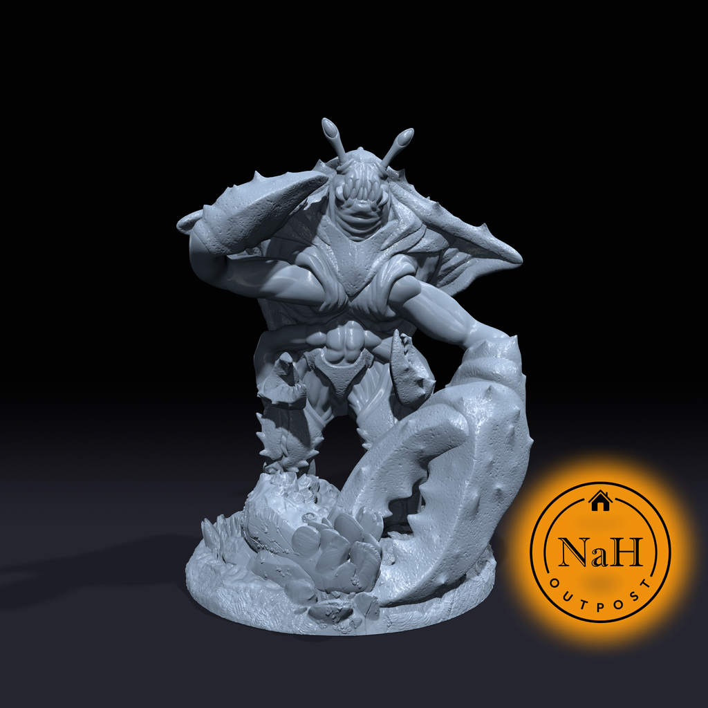 Marik Clawstrider | Crabman | Crab Folk | Miniature for Tabletop games like D&D and War Gaming