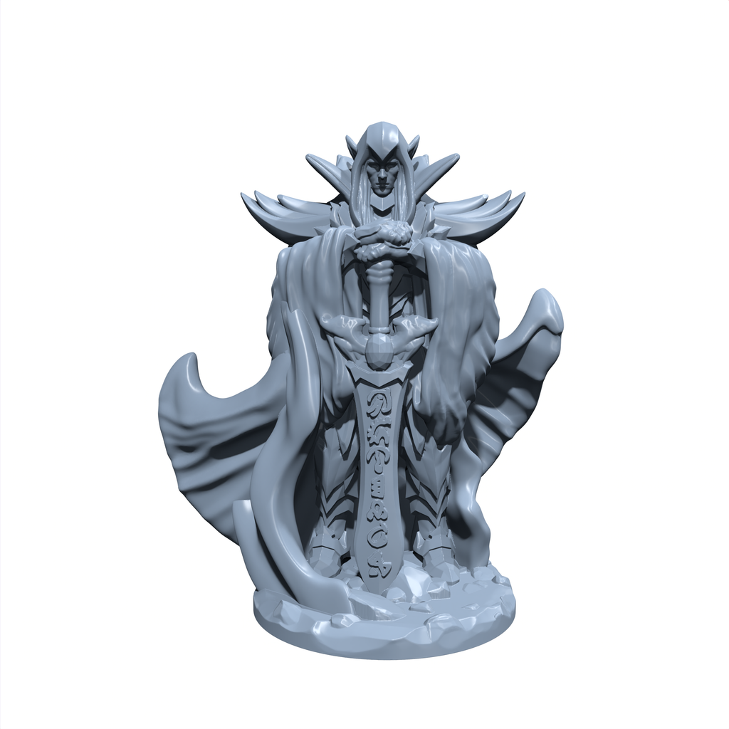 Vaelis Runebearer | Blood Elf Paladin | Barbarian | Crimson Elf | Miniature for Tabletop games like D&D and War Gaming