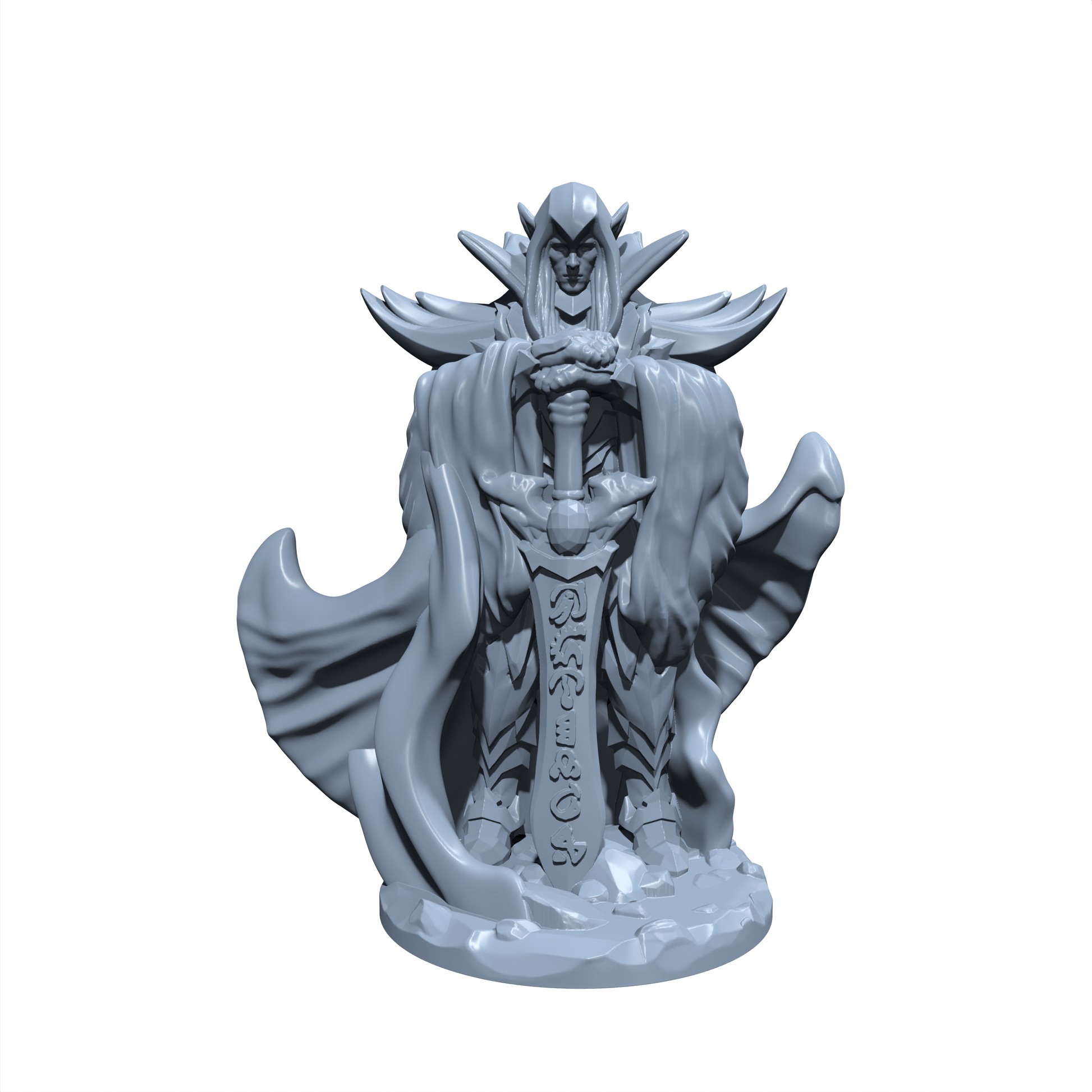 Vaelis Runebearer | Blood Elf Paladin | Barbarian | Crimson Elf | Miniature for Tabletop games like D&D and War Gaming