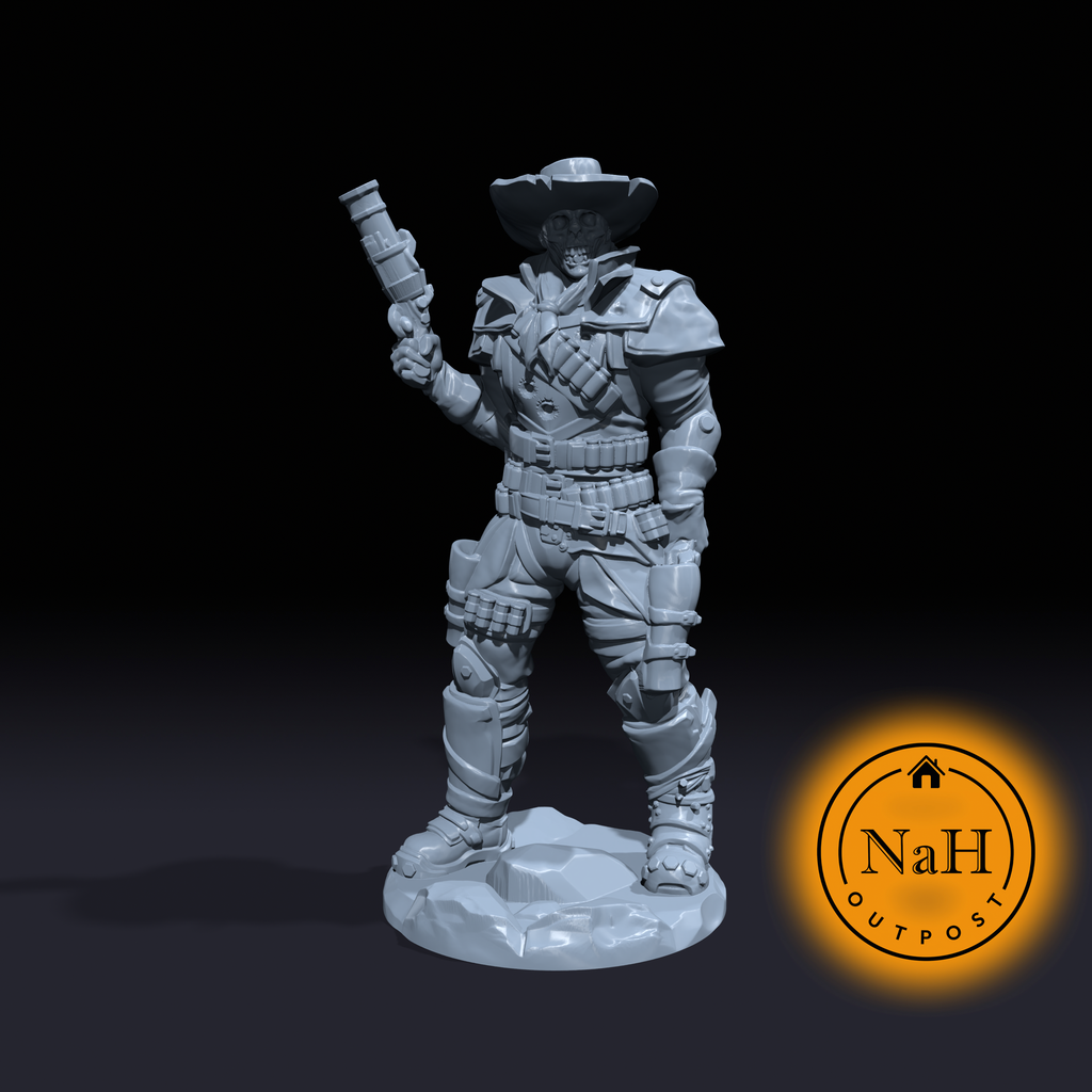 Colt Hollowgrave | Cursed Gunslinger | Undead Miniature for Tabletop games like D&D and War Gaming