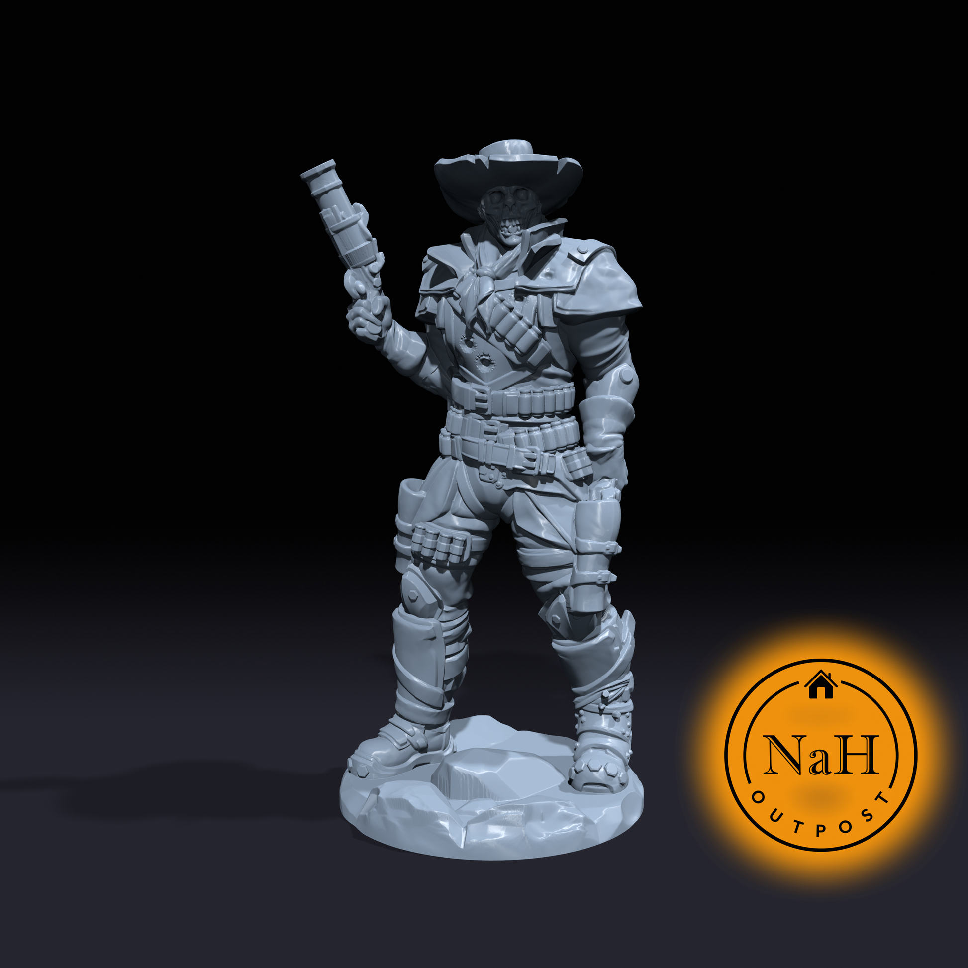 Colt Hollowgrave | Cursed Gunslinger | Undead Miniature for Tabletop games like D&D and War Gaming