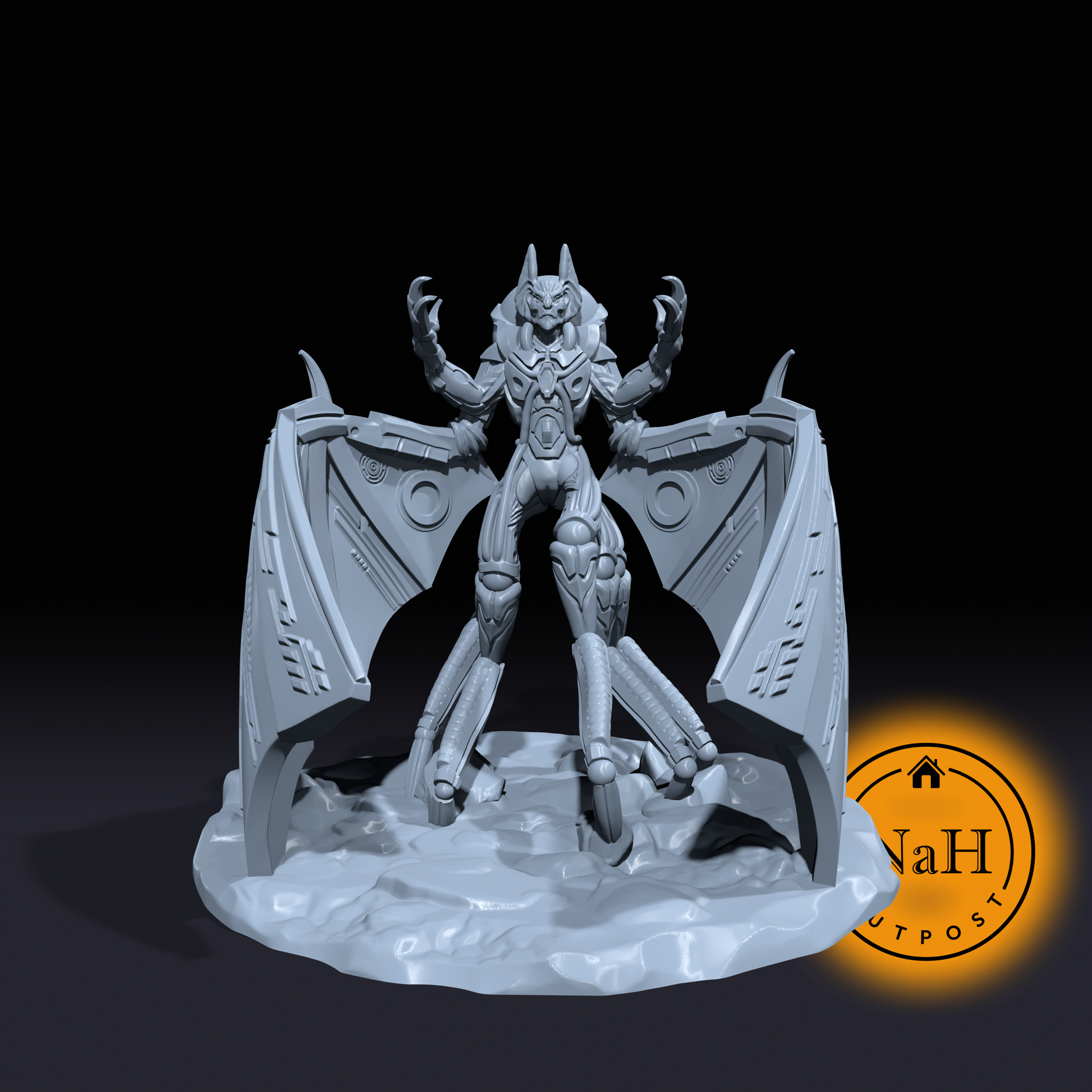 Clockhart the Vein-Drinker | Cyber-Vamp | Clockwork Vampire | Miniature for Tabletop games like D&D 5e and TTRPG  War Gaming