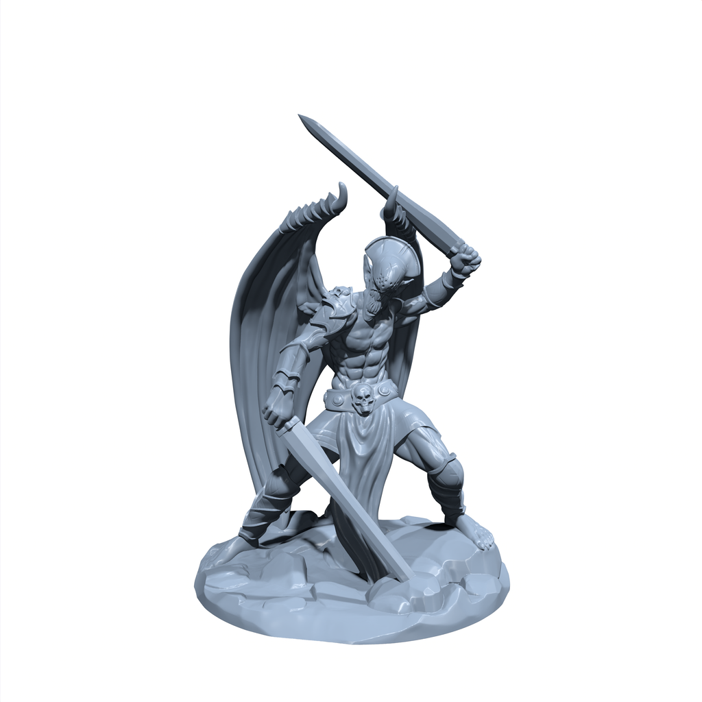 Razorfury, the Twinblade Terror | Tarry Demondand | Daemondian | Miniature for Tabletop games like D&D and War Gaming