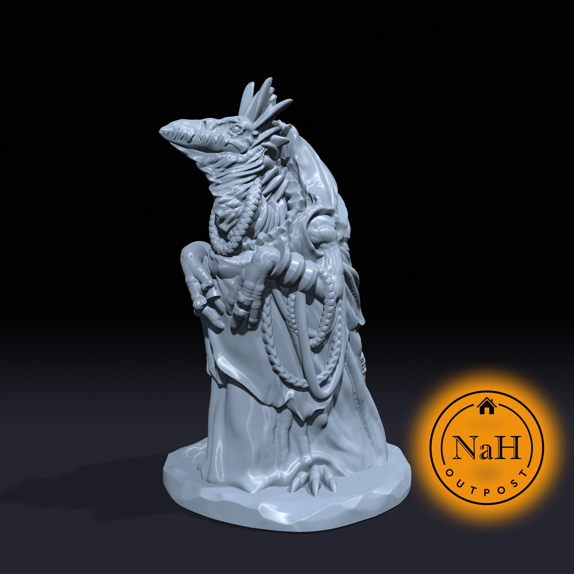 Cawdra the Crone | Aarakocra Witch | Dark Crow Fiend | Miniature for Tabletop games like D&D and War Gaming