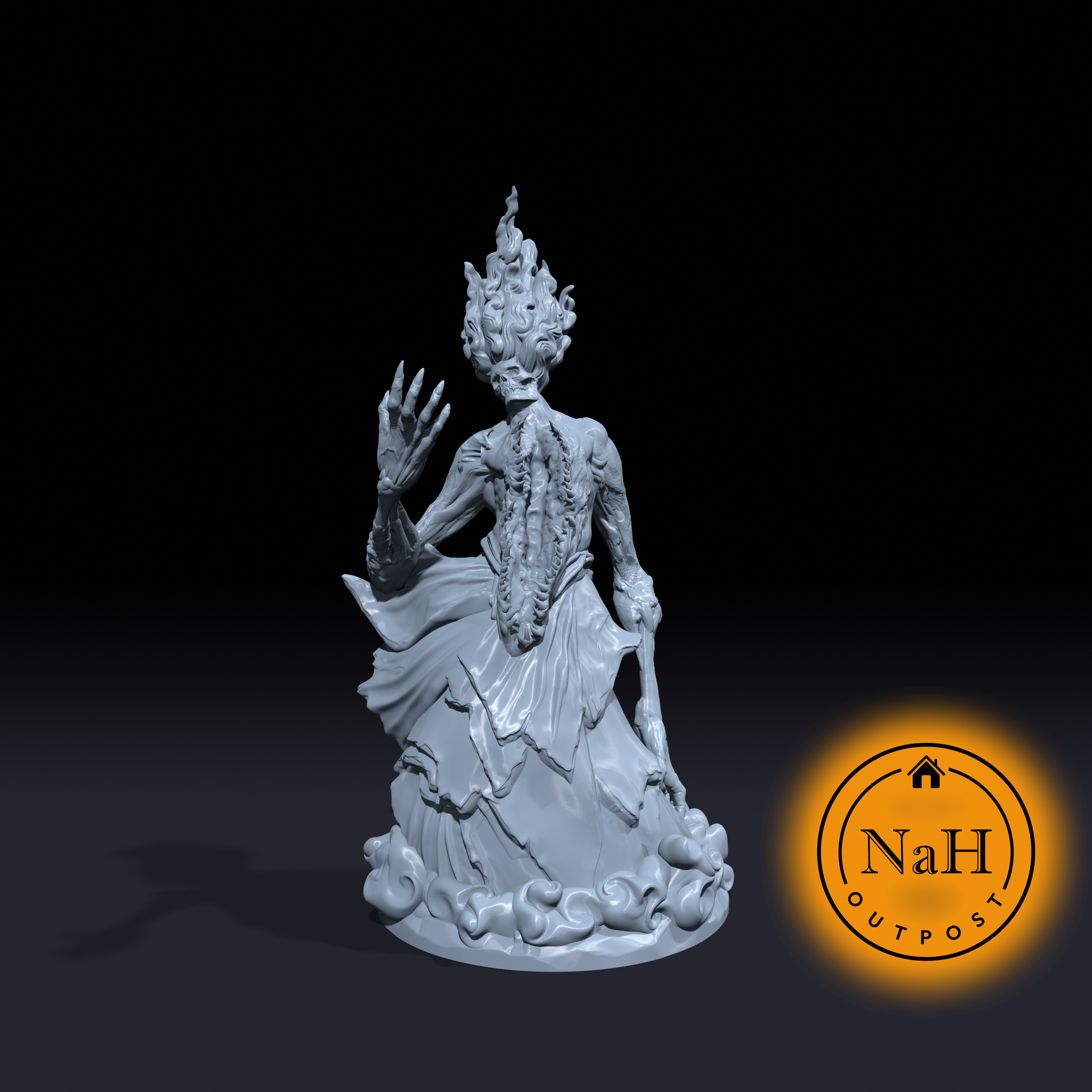 Veilrend the Silent | Darkdread Shadow | Undead Specter Ghost  | Miniature for Tabletop games like D&D and War Gaming