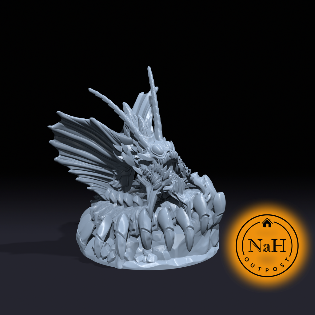 Kryomar, the Glacial Serpent | Remorhaz | Deathipede | Miniature for Tabletop games like D&D and War Gaming
