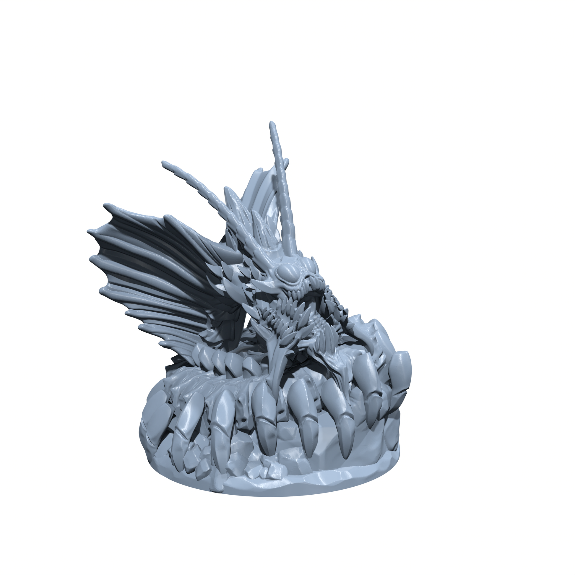Kryomar, the Glacial Serpent | Remorhaz | Deathipede | Miniature for Tabletop games like D&D and War Gaming