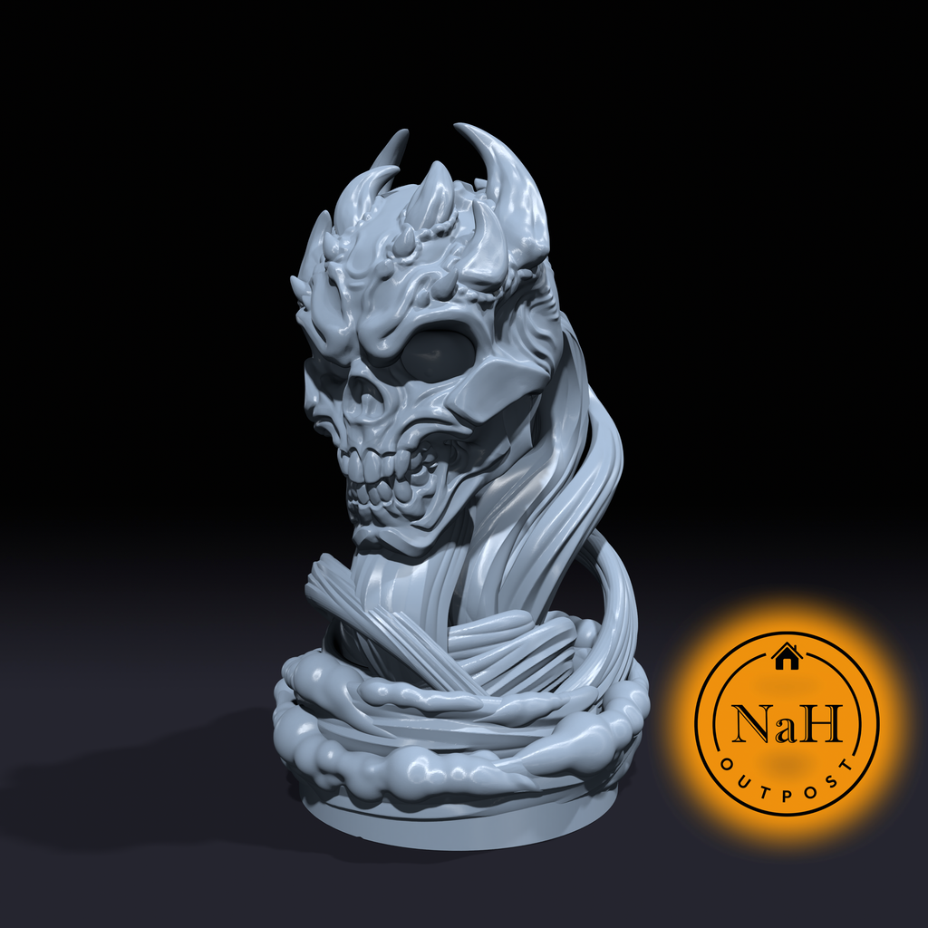 Cindermaw the Searing | Flame Skull | Deathskull | Miniature for Tabletop games like D&D and War Gaming