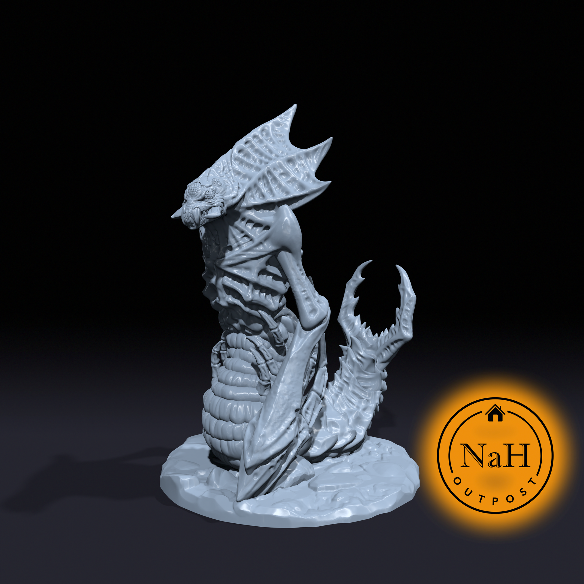Spinegloom the Abyssal Stalker | Deepstalker Kaiju | Hydralisk miniature for Tabletop games like D&D and War Gaming