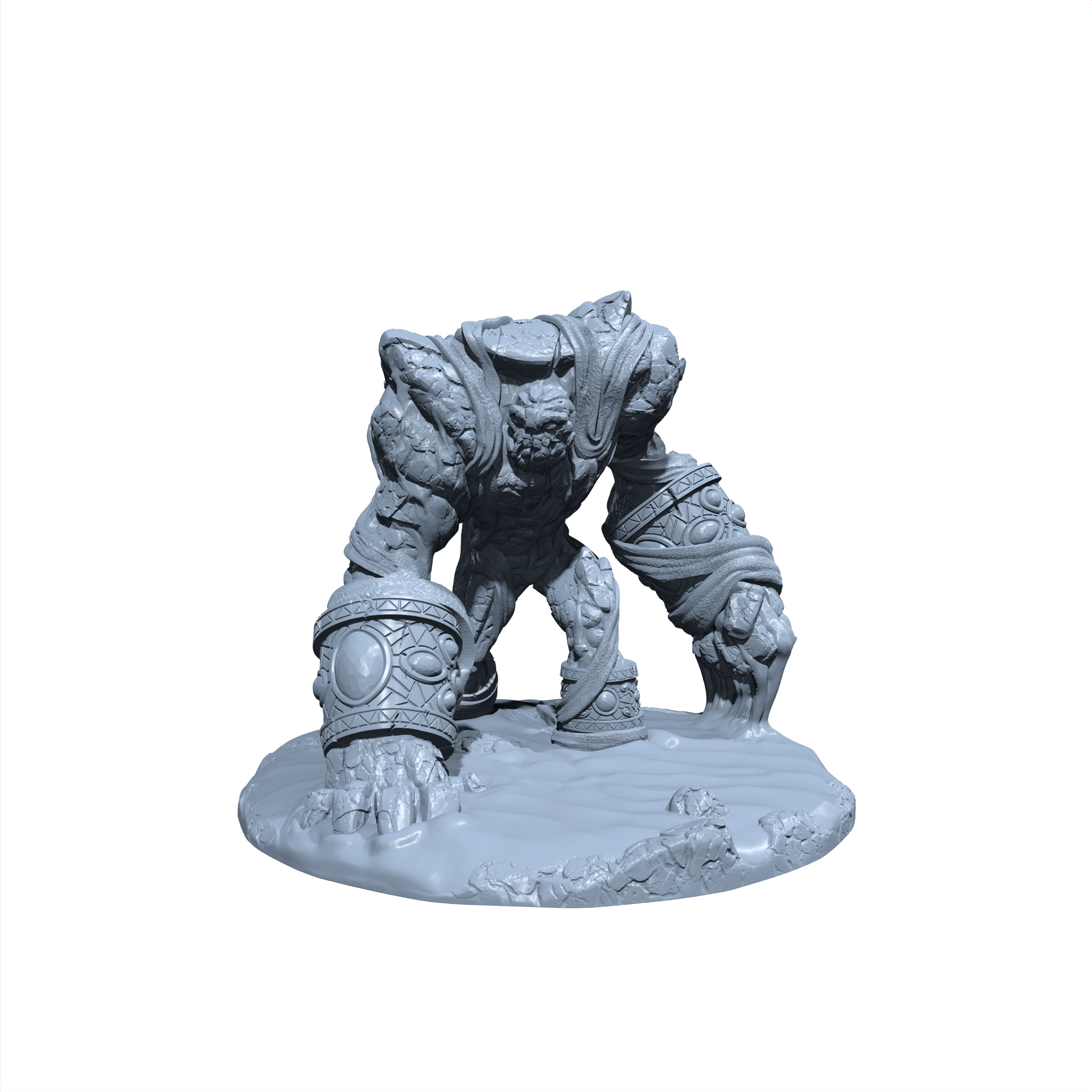 Dustrend the Dune Guardian | Desert Golem | Construct Miniature for Tabletop games like D&D and War Gaming