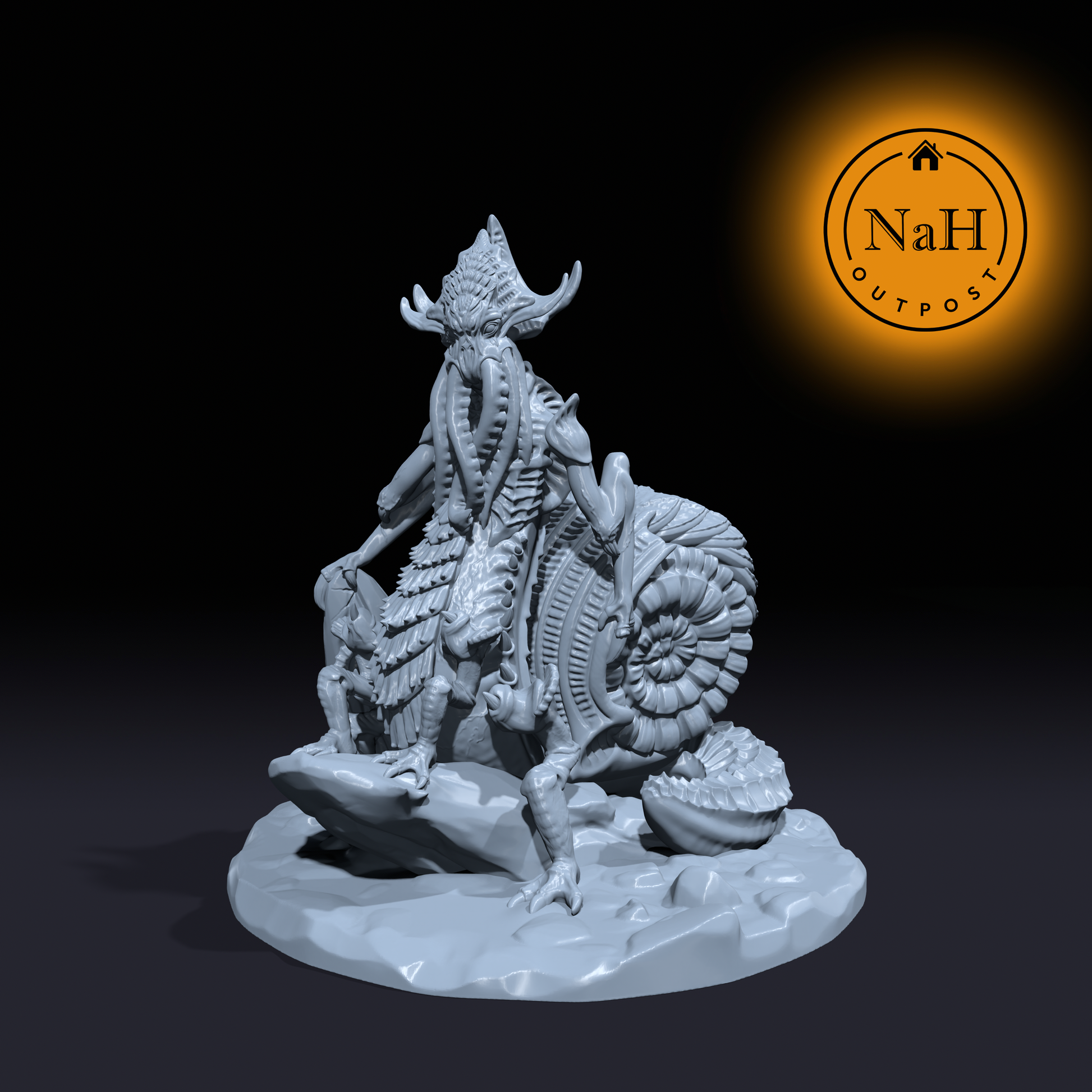 Nethersnare the Coilfiend | Diamanian | Flayed Abomination Miniature for Tabletop games like D&D and War Gaming