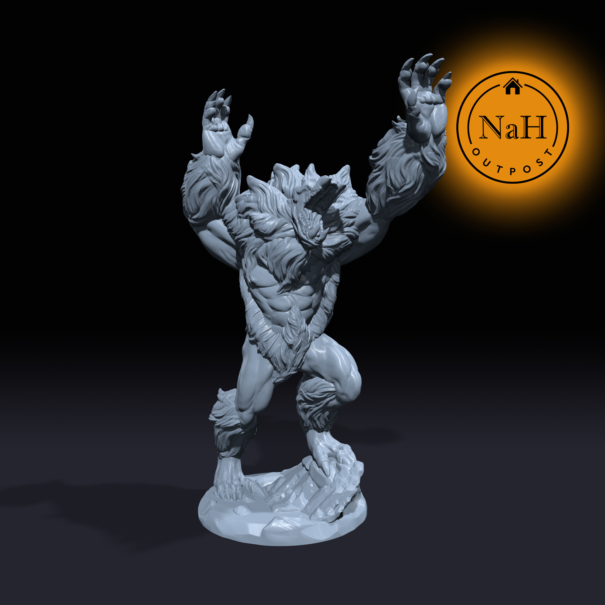 Grizzlemane, the Wildwood Sentinel | Yeti | Dire Sasquatch | Miniature for Tabletop games like D&D and War Gaming