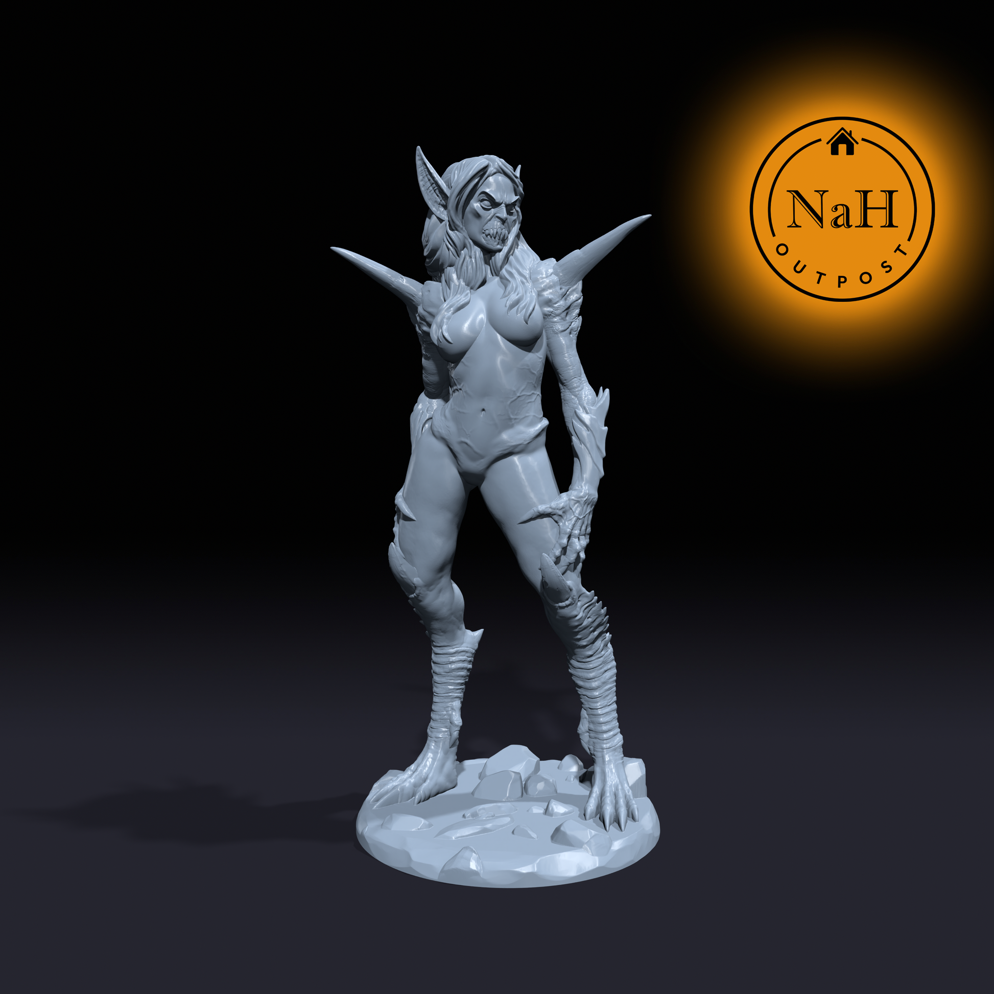 Vespera the Dreadfang | Dire Vampiress | Vampire Queen | Miniature for Tabletop games like D&D and War Gaming