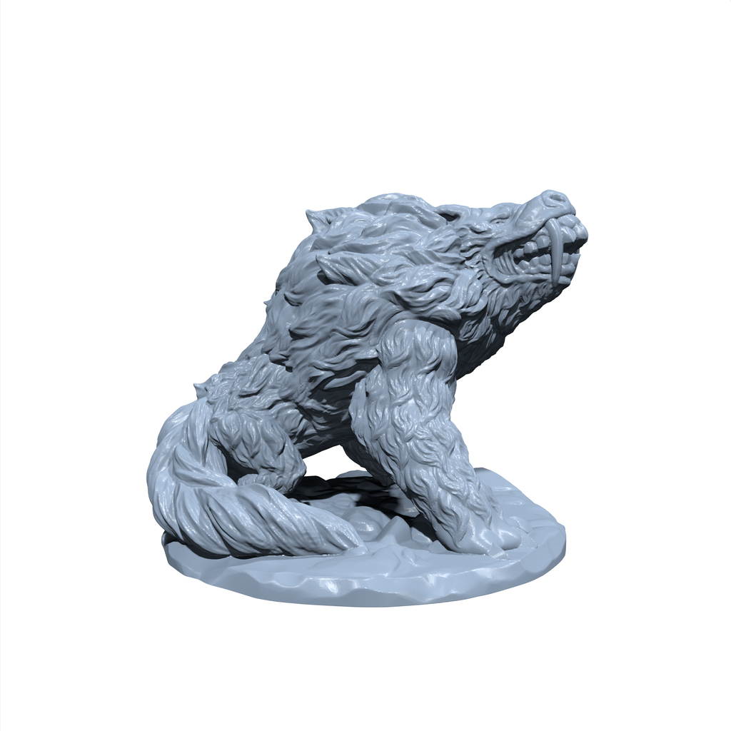 Grendar the Moonstalker | Dire Wolf | Miniature for Tabletop games like D&D and War Gaming
