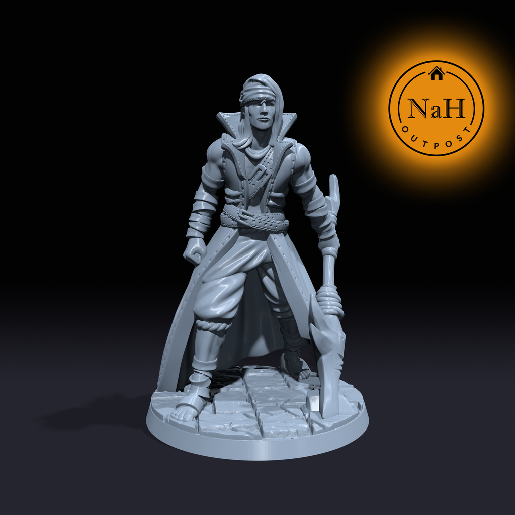 Harlan Seablade | Dock Side Assassin | Pirate Ship Crew Mate | Dragon Cult Miniature for Tabletop games like D&D 5e and TTRPG War Gaming