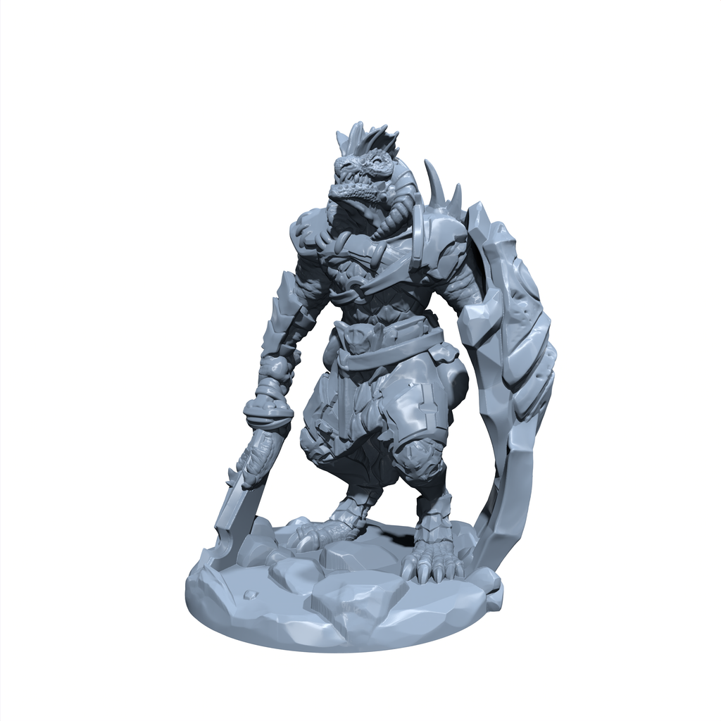 Sylthar, Warden of Flames | Dragon Born | Dragon Folk | Miniature for Tabletop games like D&D and War Gaming