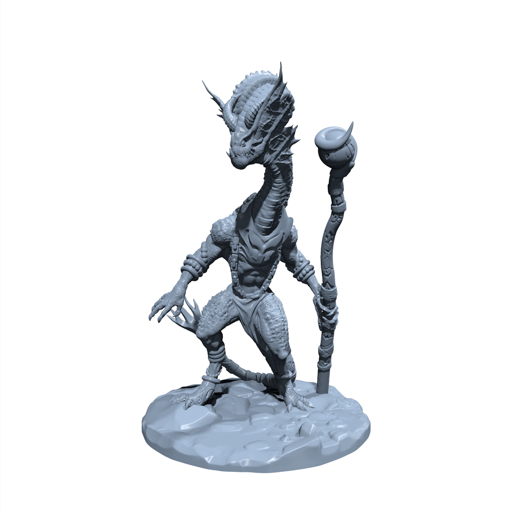 Drakonix Spellweaver | Dragonfolk Mage | Dragonborn Sorcerer or Warlock Miniature for Tabletop games like D&D 5e and TTRPG  War Gaming