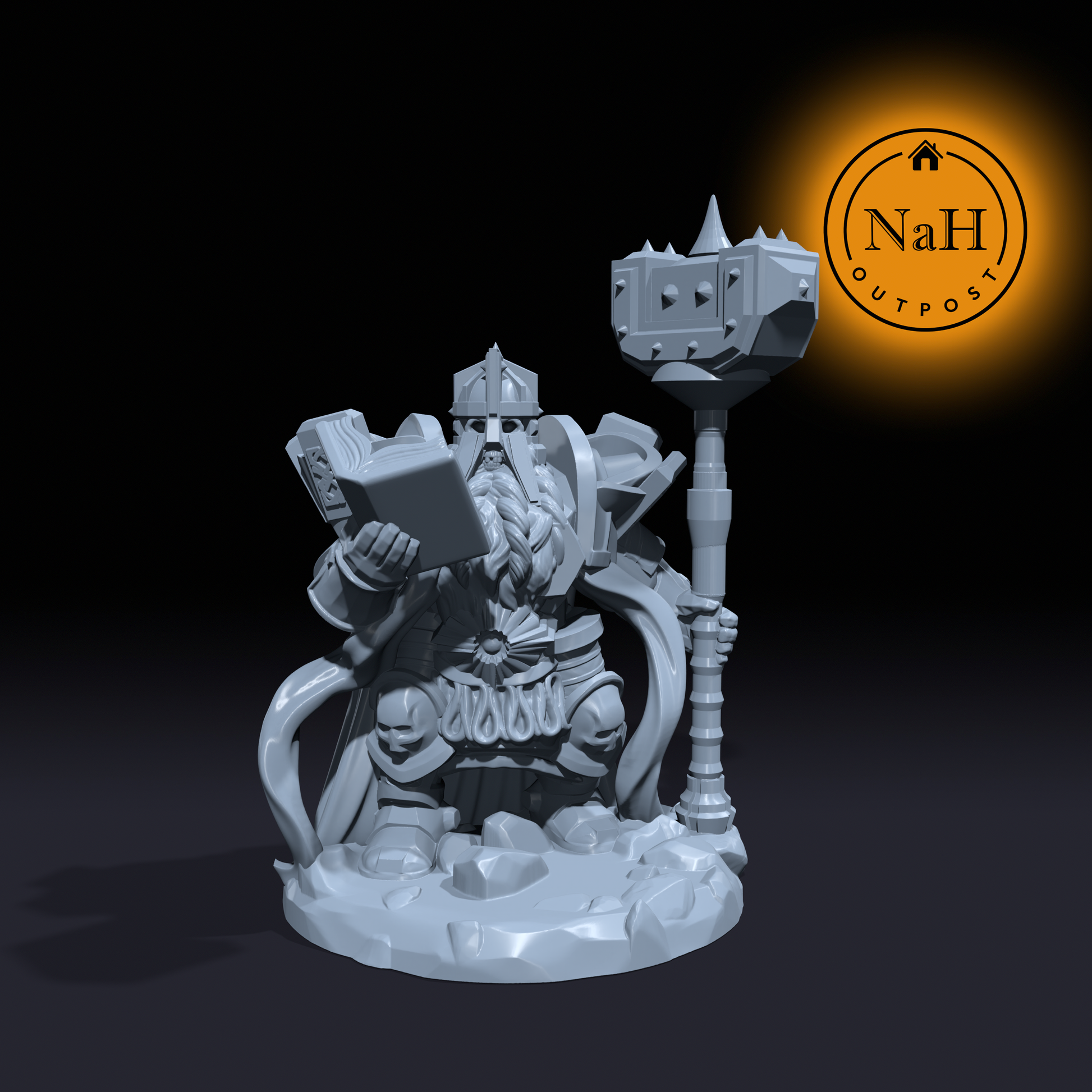 Durak Doomhammer, the Fallen Forge-Master | Lich | Dwarven Lich | Miniature for Tabletop games like D&D and War Gaming