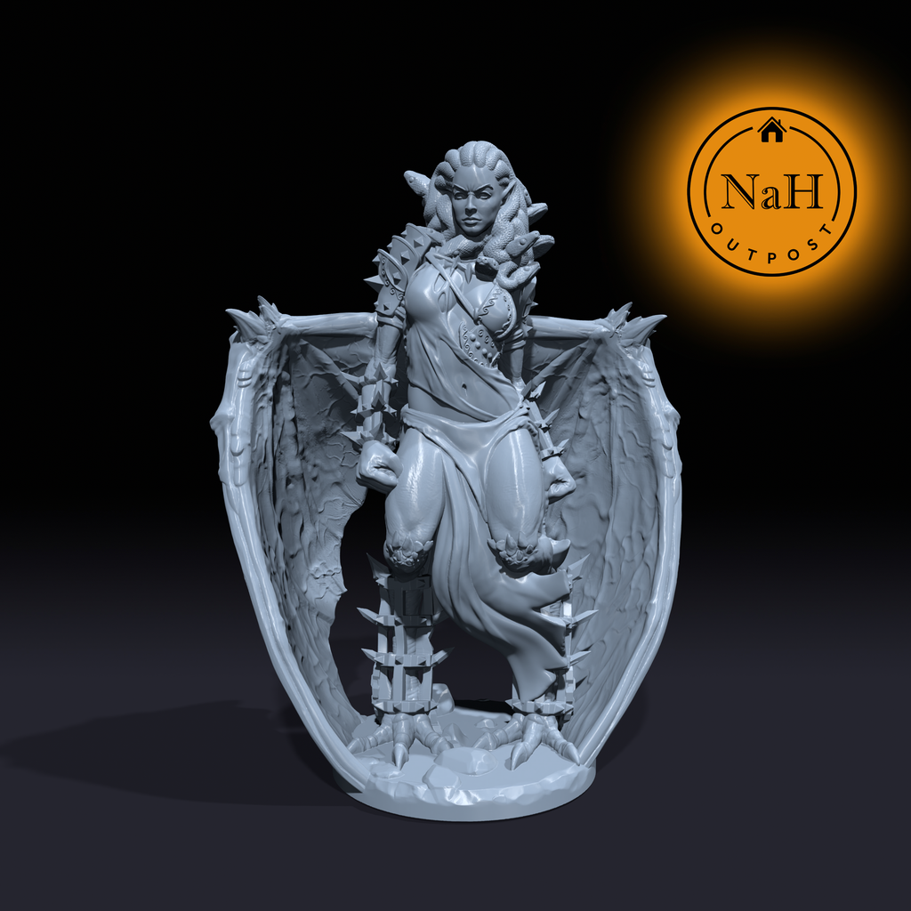 Ilyndra, the Hell's Scourge | Erinyes | Fiend Miniature for Tabletop games like D&D and War Gaming