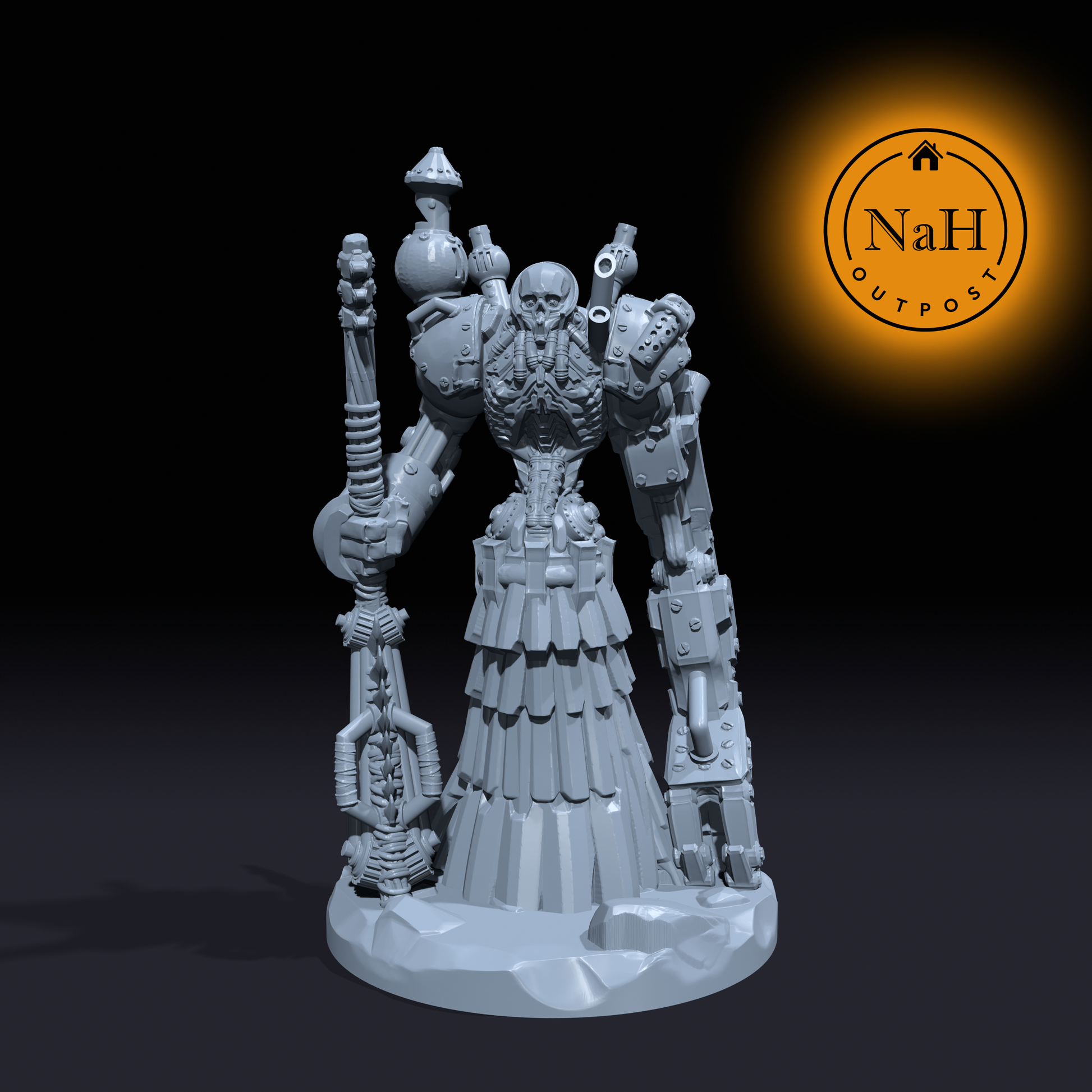 Ironbane the Arcane Reaper | Clockwork Necromancer | Fiend Forged Reaper miniature for Tabletop games like D&D and War Gaming