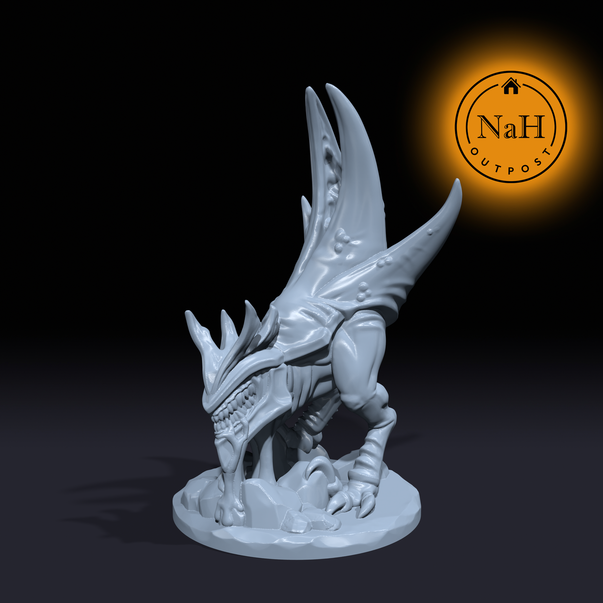 Cindercluck, the Fiery Fowl | Abyssal Chicken | Fiendish Fowl Miniature for Tabletop games like D&D and War Gaming