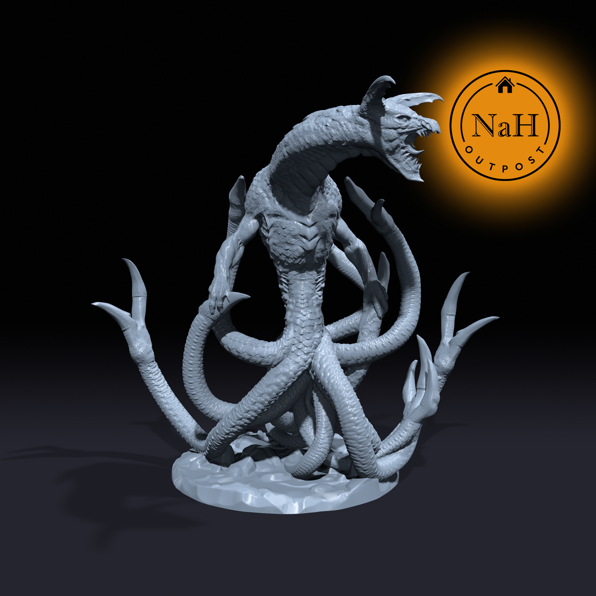 Drakenroot, the Abyssal Wanderer | Fissure Fiend | Fey Drake | Miniature for Tabletop games like D&D 5e and TTRPG  War Gaming