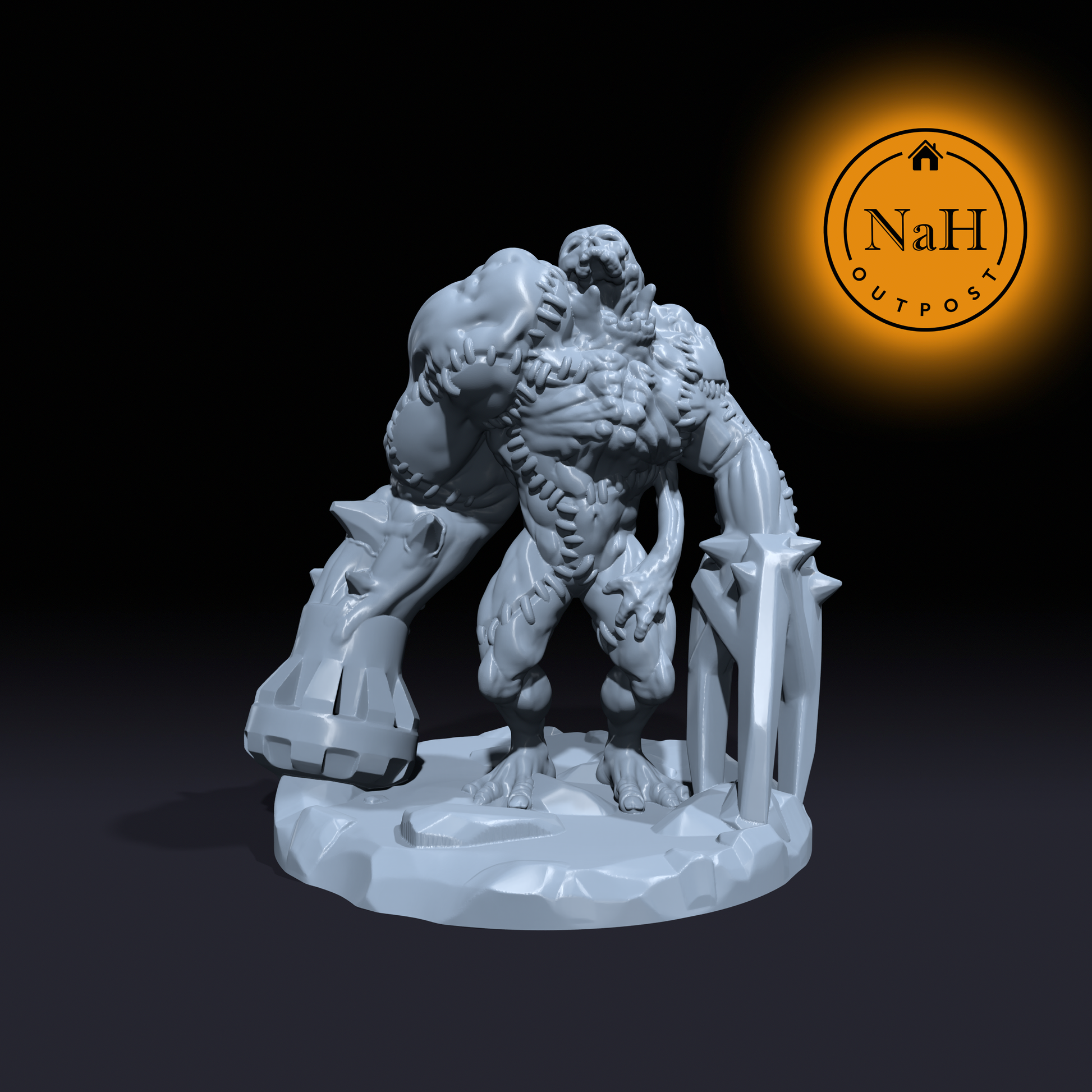 Dreadstitch, the Abyssal Amalgam | Golem, Fiendish Flesh Golem Miniature for Tabletop games like D&D and War Gaming
