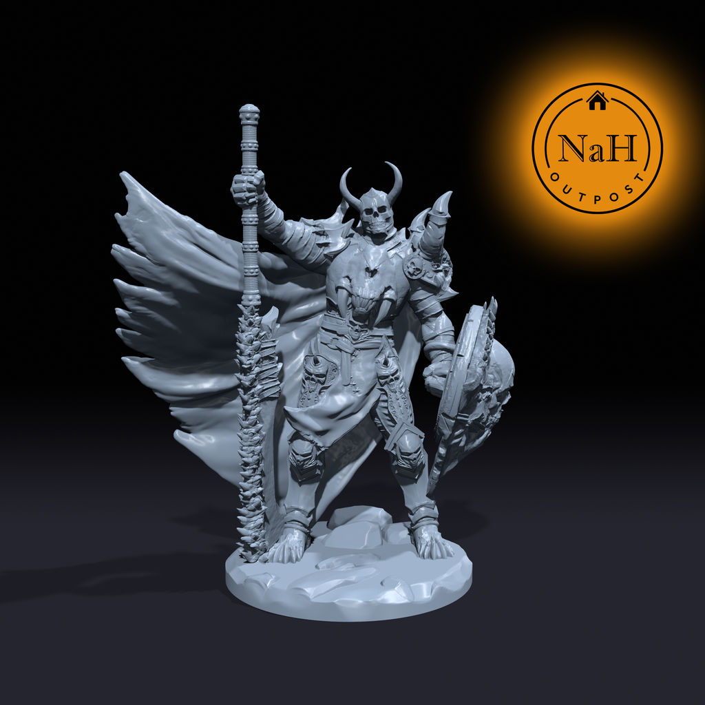 Sir Gavrel, the Cursed Protector | Forsaken Paladin | Undead fighter miniature for Tabletop games like D&D