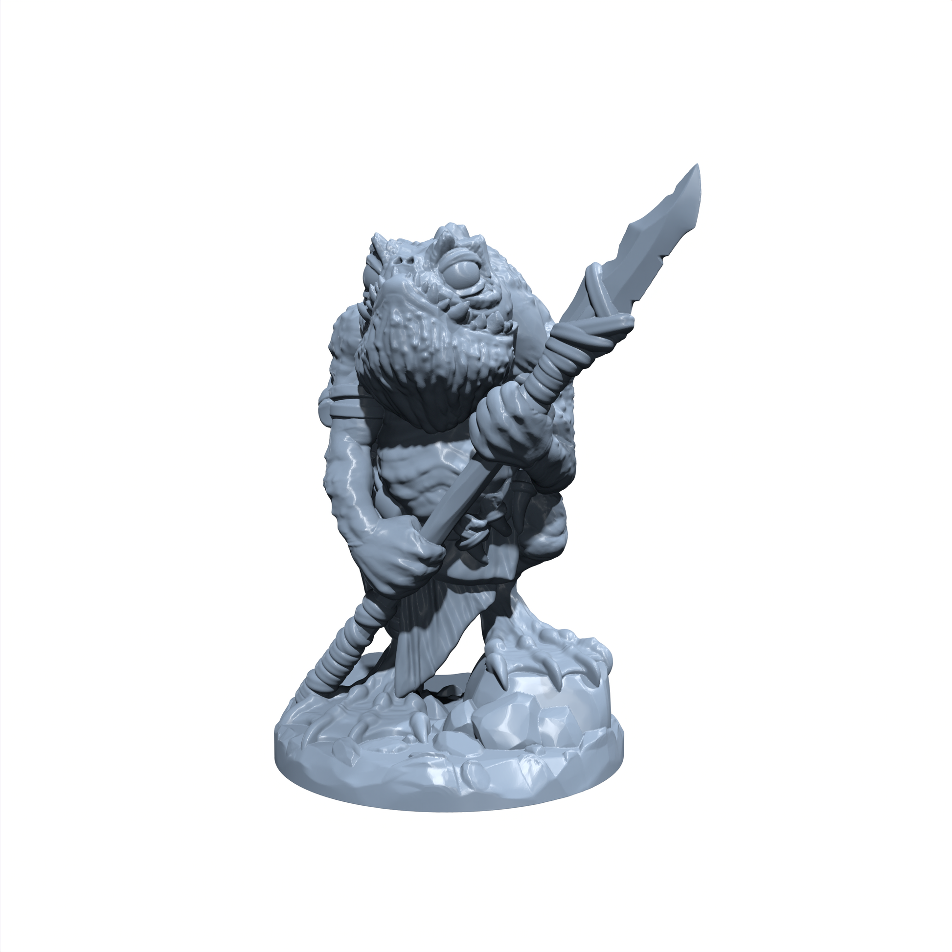 Grenok the Marshlord | Bullywug | Frog Folk | Miniature for Tabletop games like D&D and War Gaming