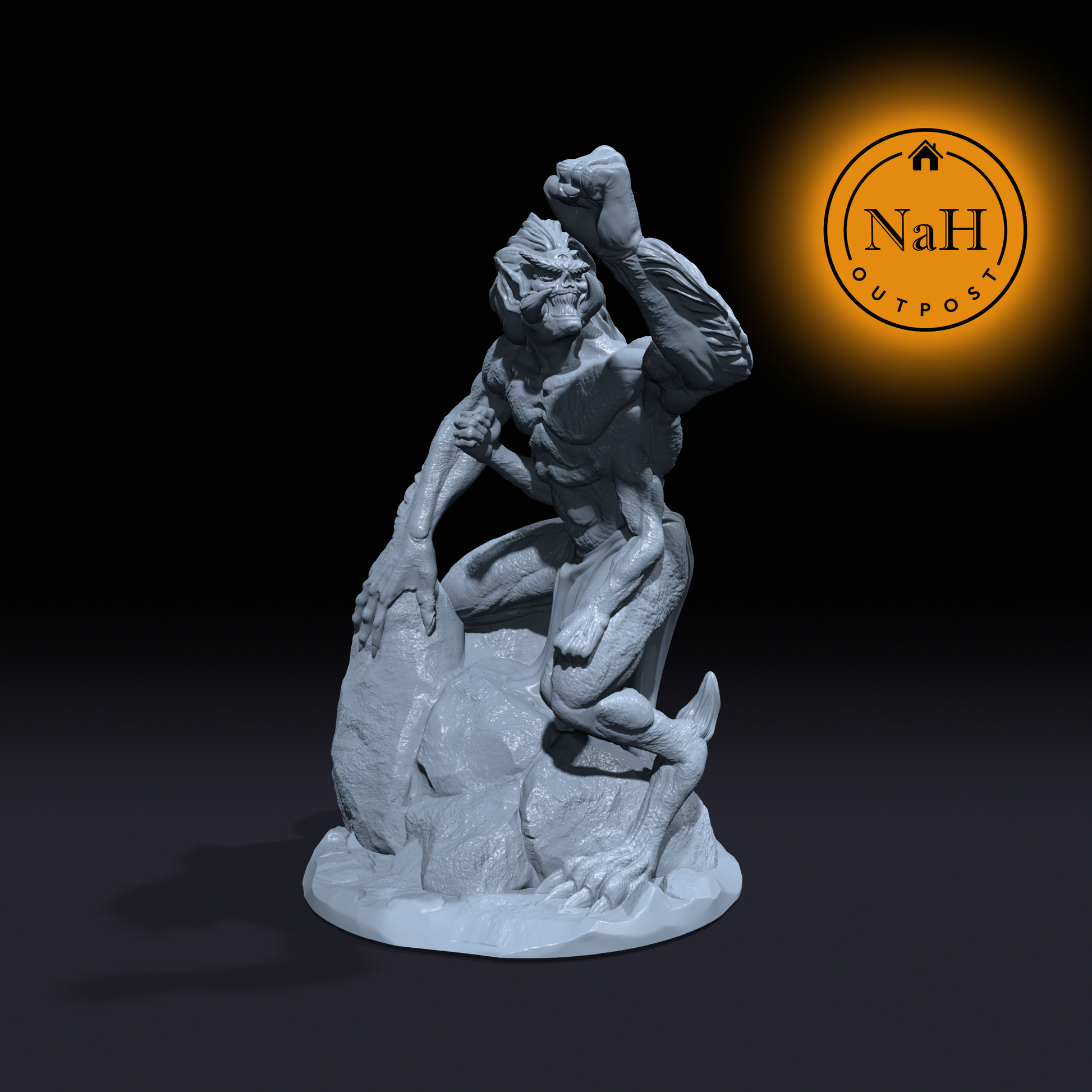 Khaless the Nightspawn | Draegloth | Faedread | Quaggoth Miniature for Tabletop games like D&D and War Gaming
