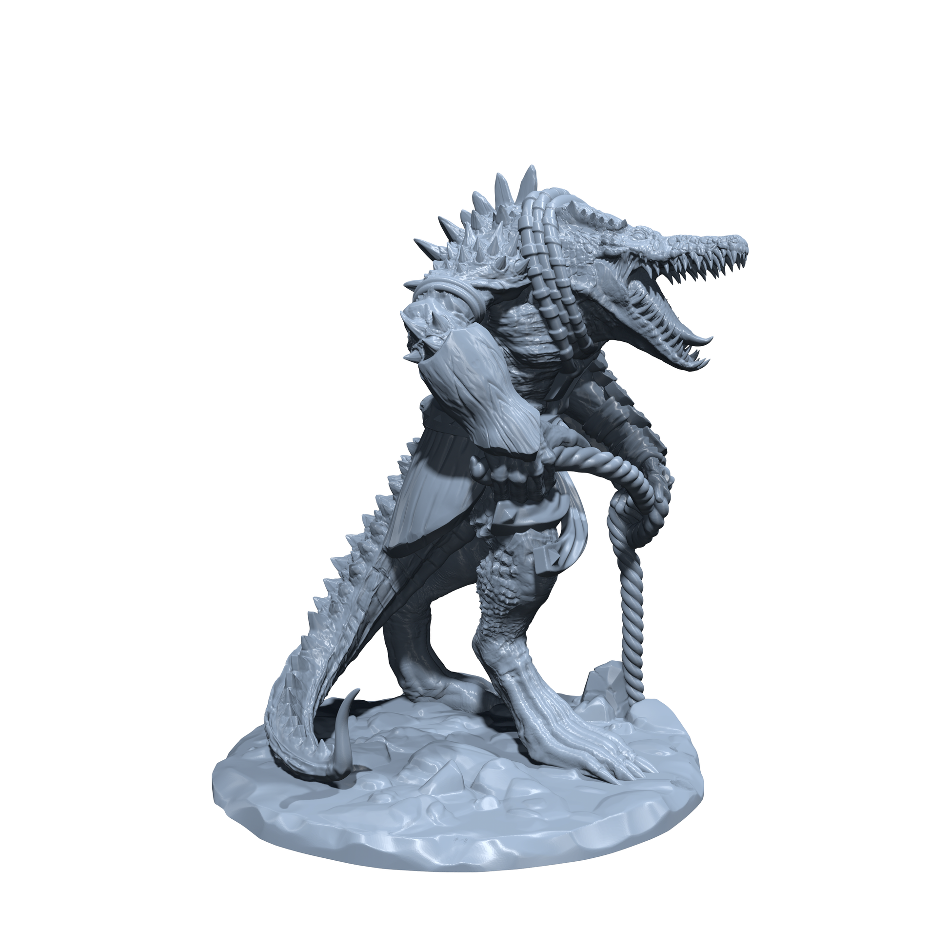 Jarkun, the Marsh Fury | Gatorfolk | Crocodile folk | Monstrosity Miniature for Tabletop games like D&D 5e and TTRPG  War Gaming