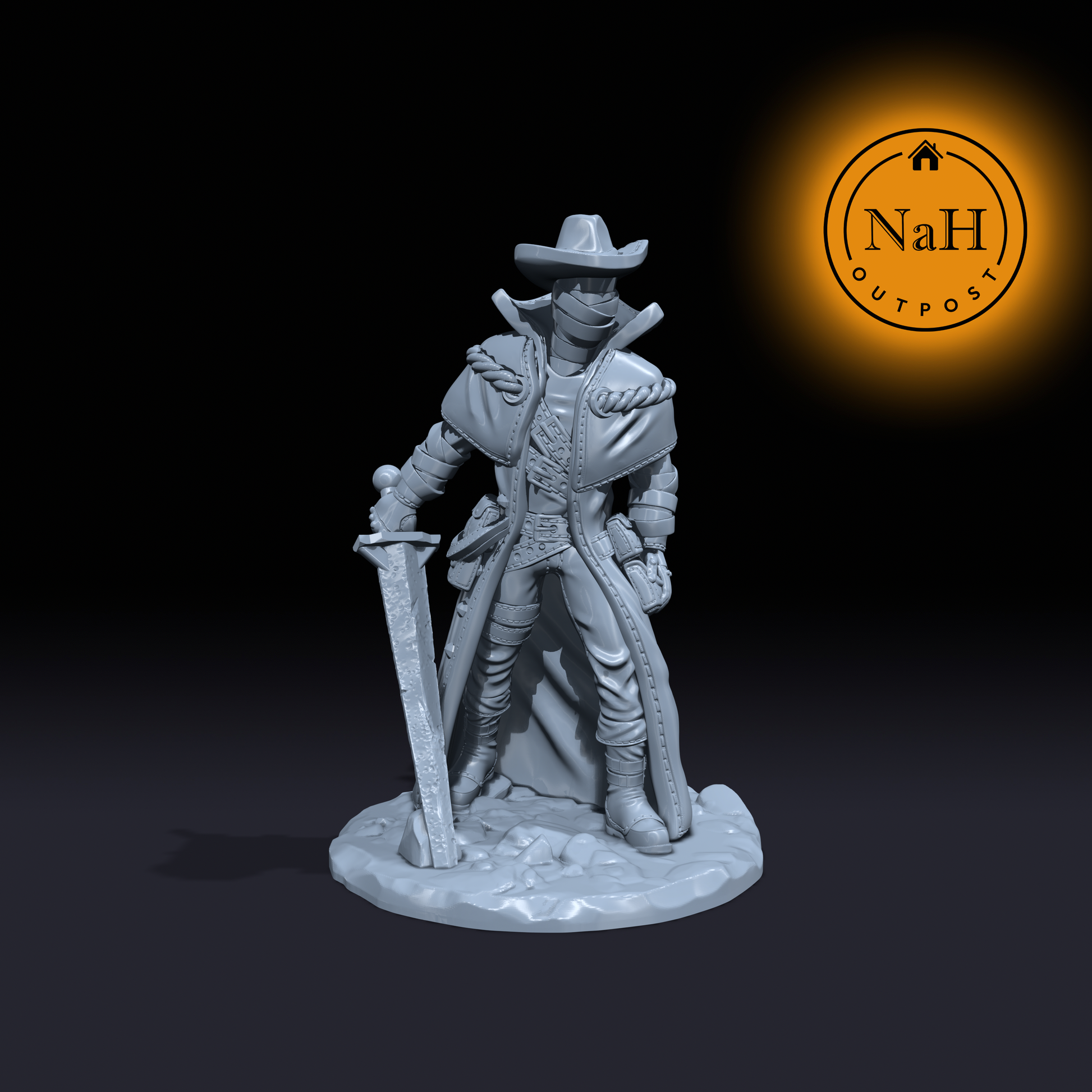 Bandarok, the Silent Stalker | Ghost Hunter | Undead Seeker | Blood Hunter Miniature for Tabletop games like D&D 5e and TTRPG War Gaming